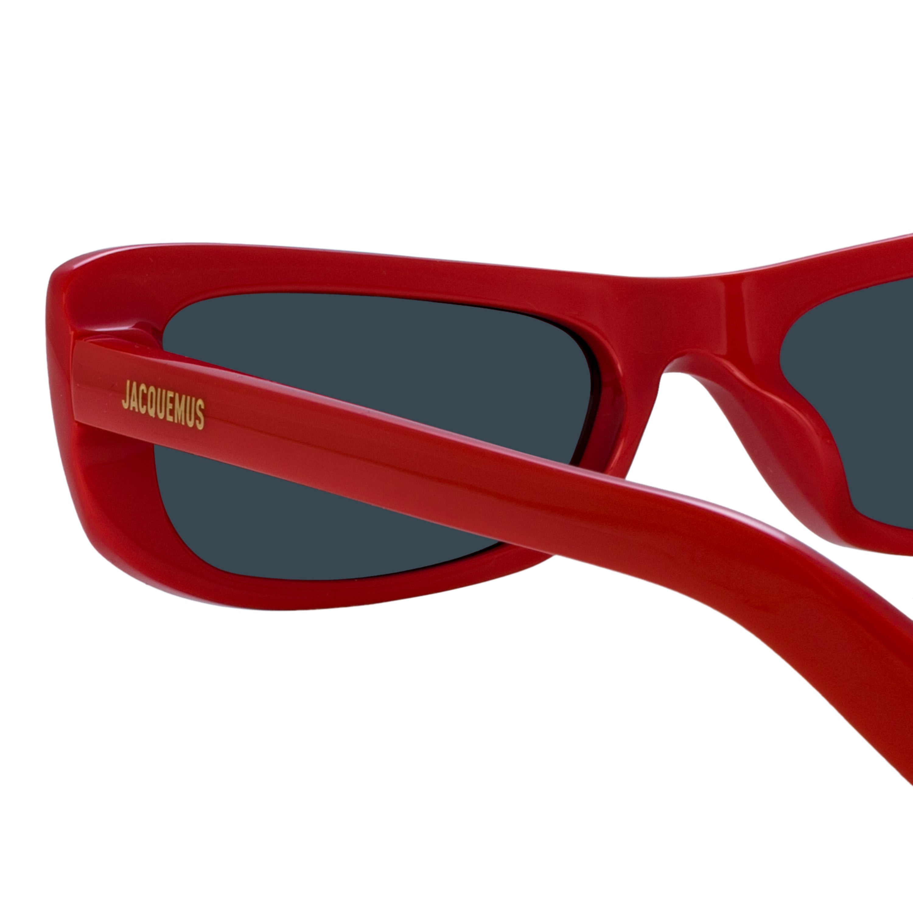 Capri Rectangular Sunglasses in Red