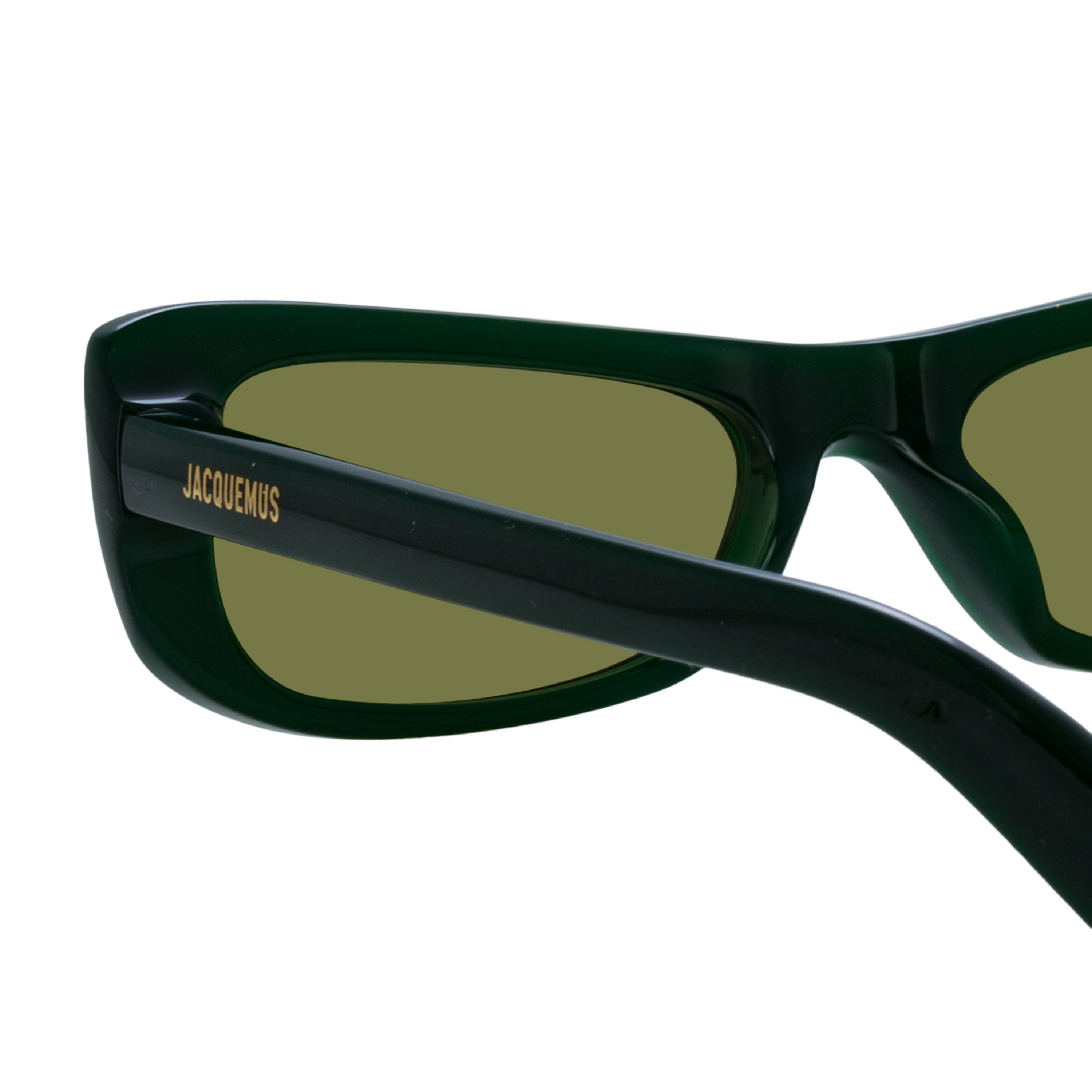 Capri Rectangular Sunglasses in Matt Green