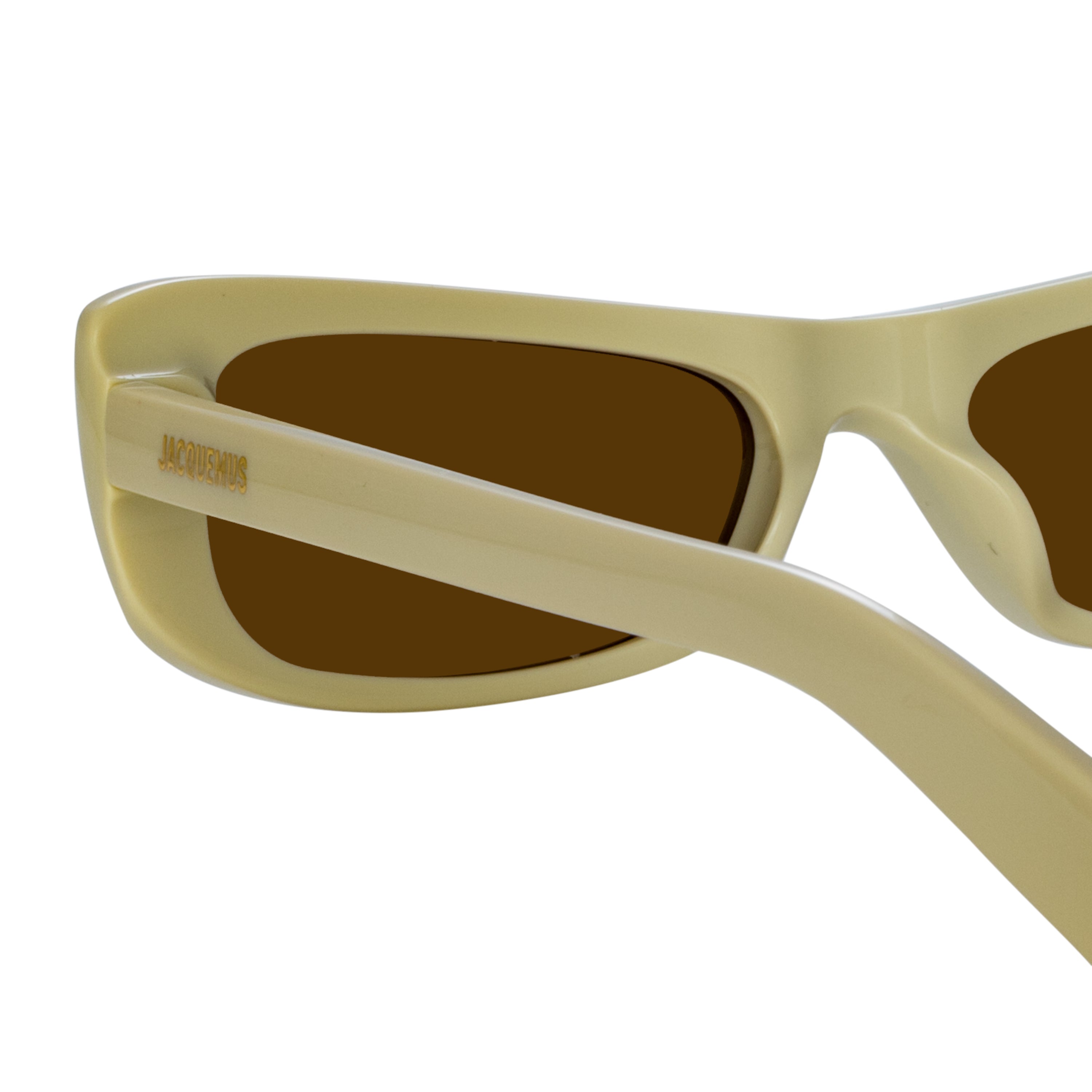 Capri Rectangular Sunglasses in Beige