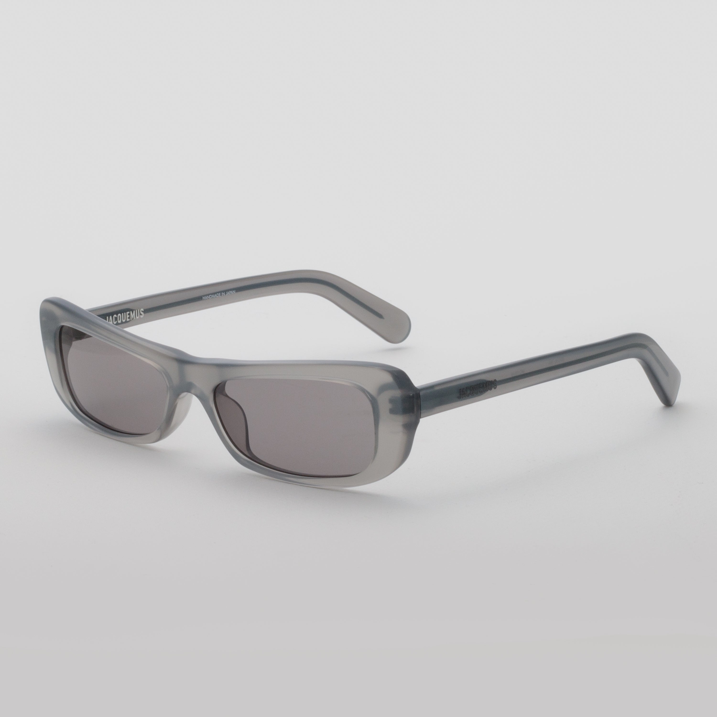 Capri Rectangular Sunglasses in Metallic Grey