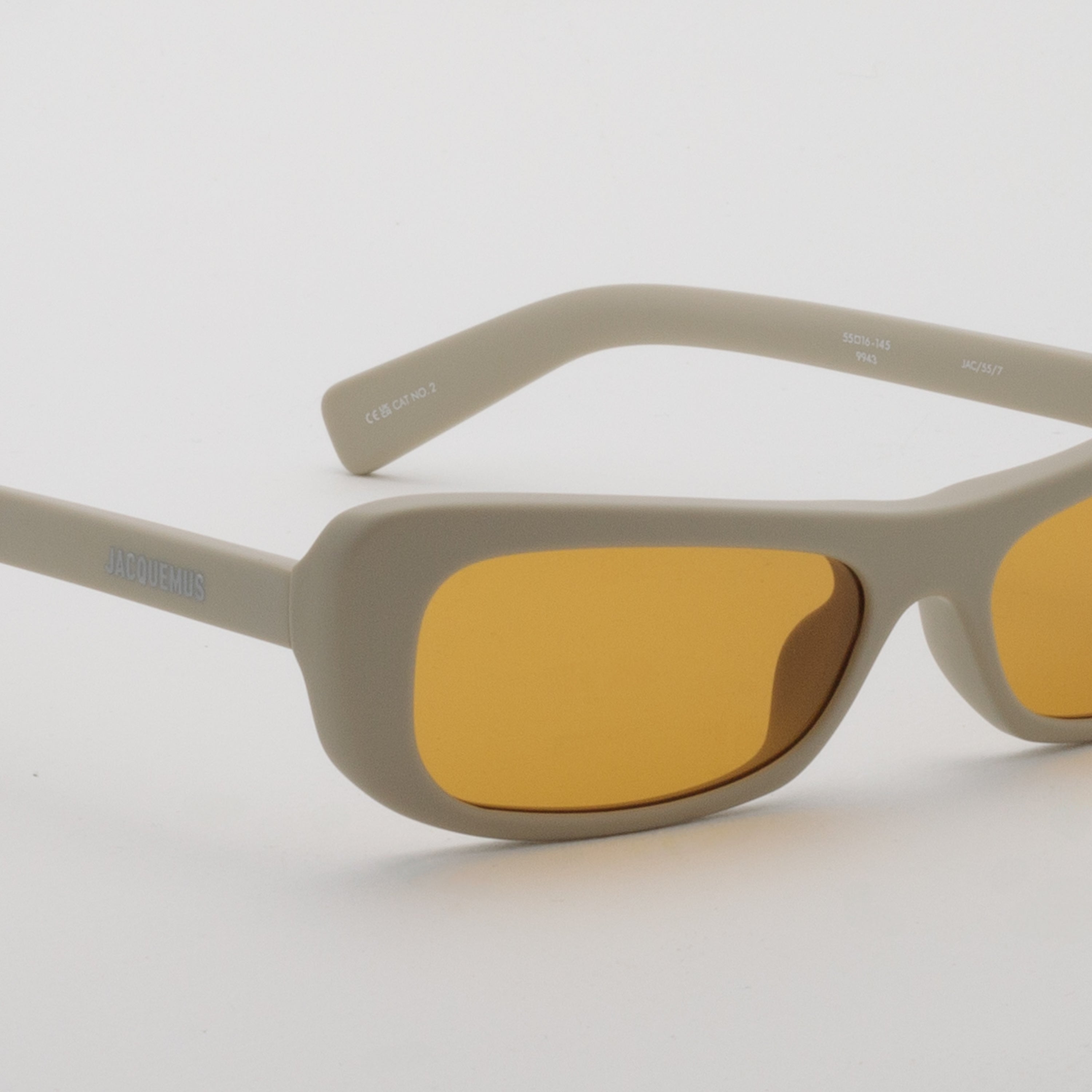 Capri Rectangular Sunglasses in Matt Putty