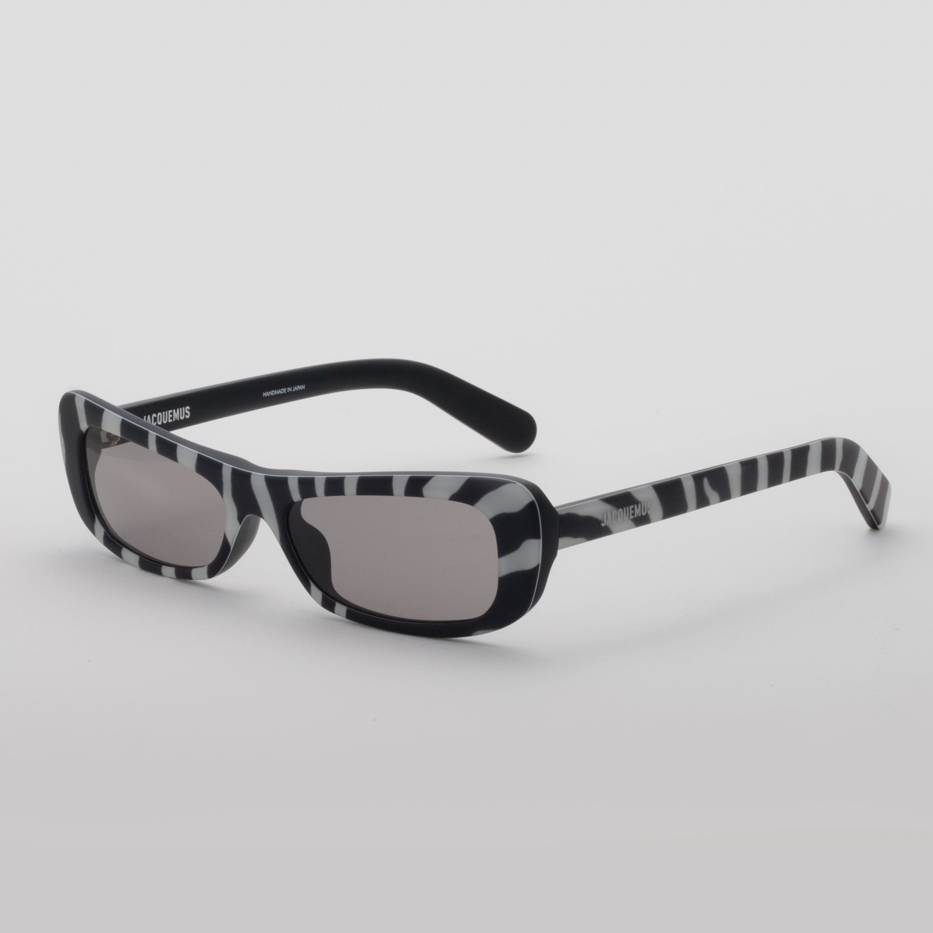 Capri Rectangular Sunglasses in Zebra Black