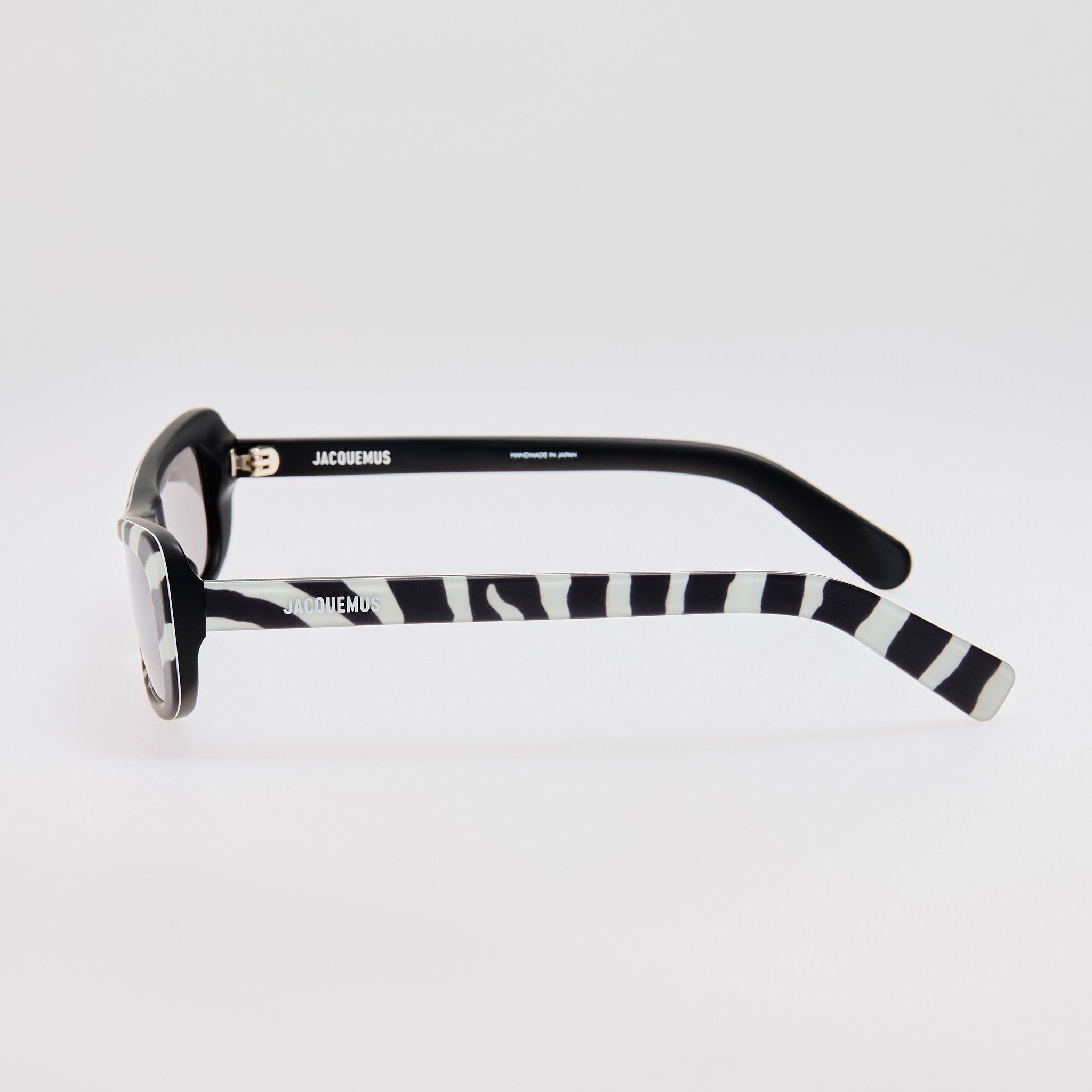Capri Rectangular Sunglasses in Zebra Black