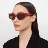 Gala Cat Eye Sunglasses in Burgundy