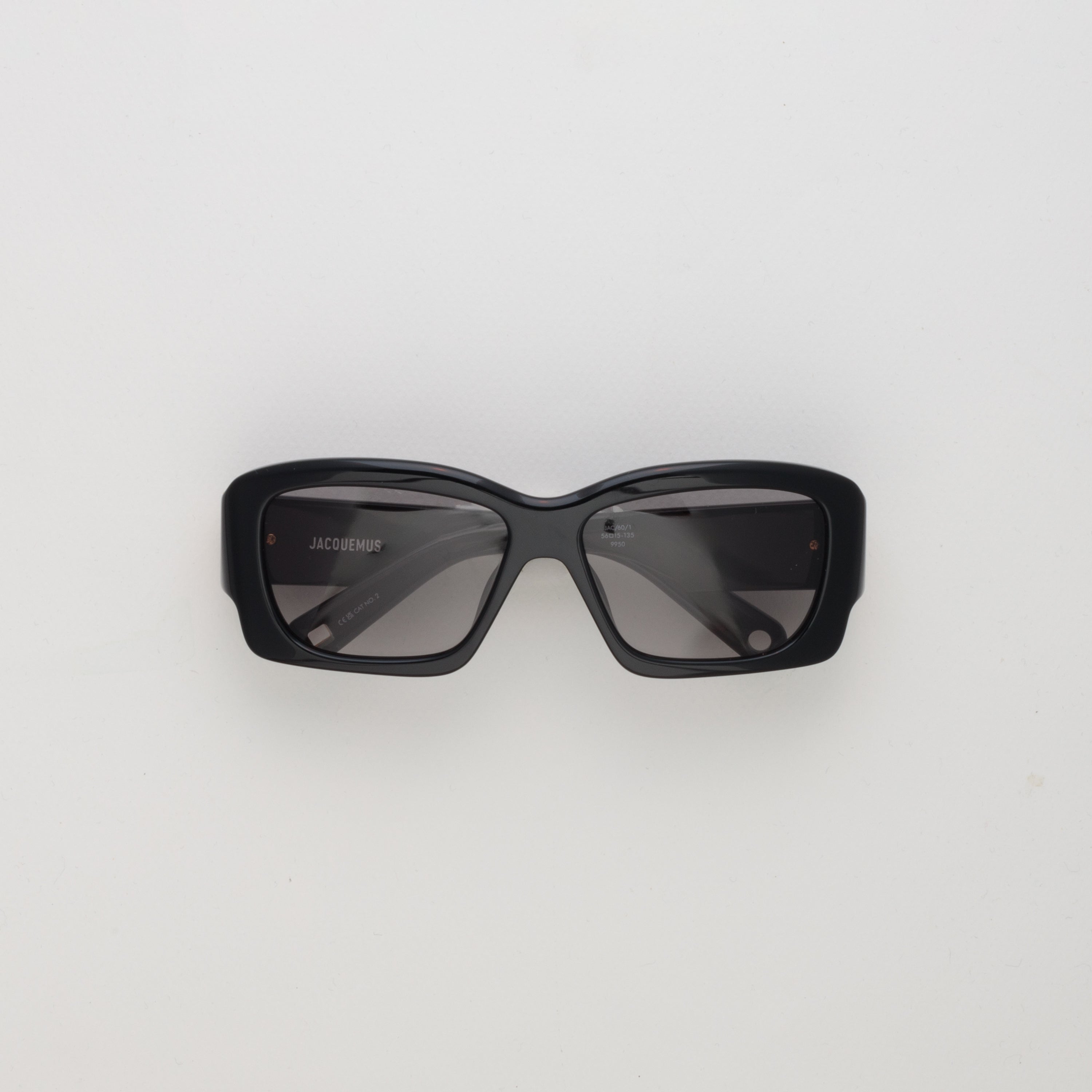 Croisiere Rectangular Sunglasses in Black