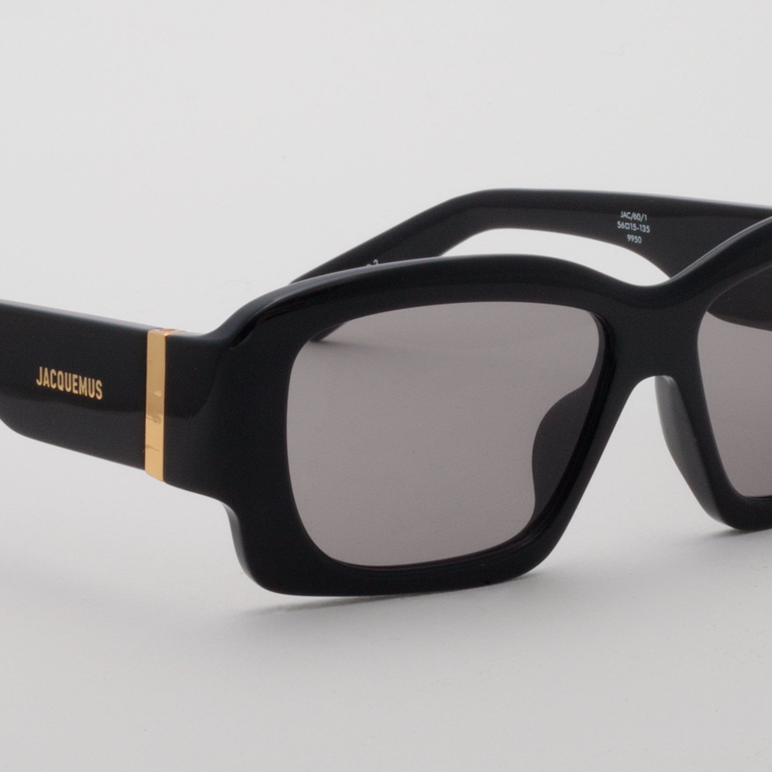 Croisiere Rectangular Sunglasses in Black