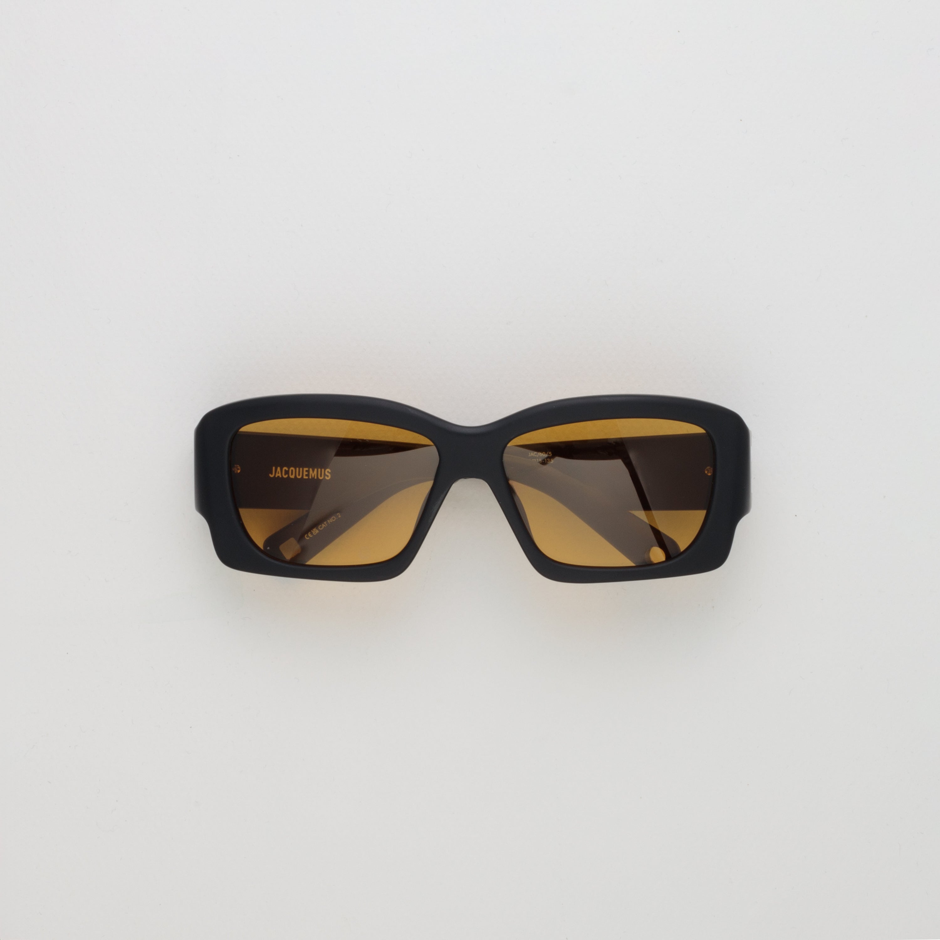 Croisiere Rectangular Sunglasses in Matt Black