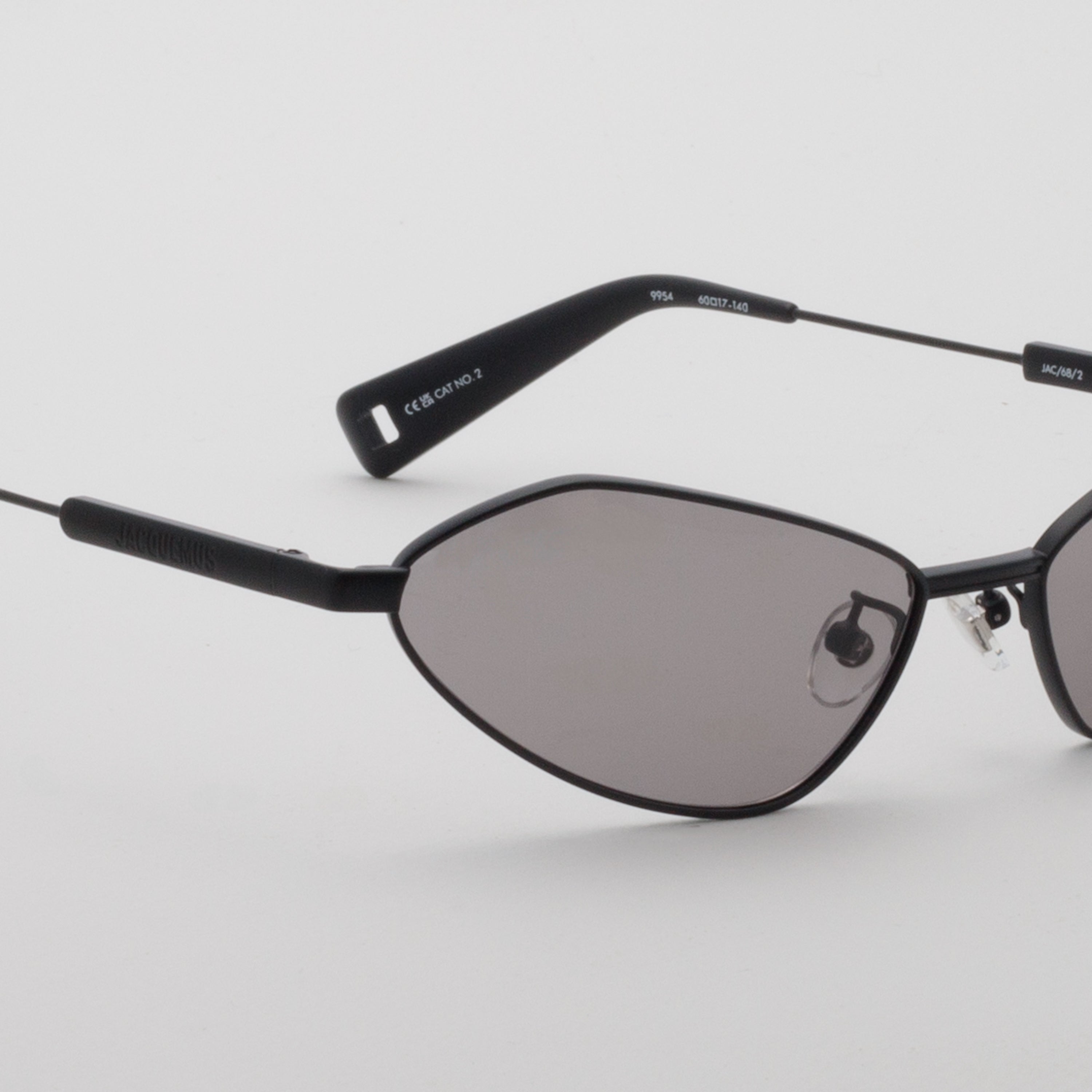 Bambino Angular Metal Sunglasses in Matt Black