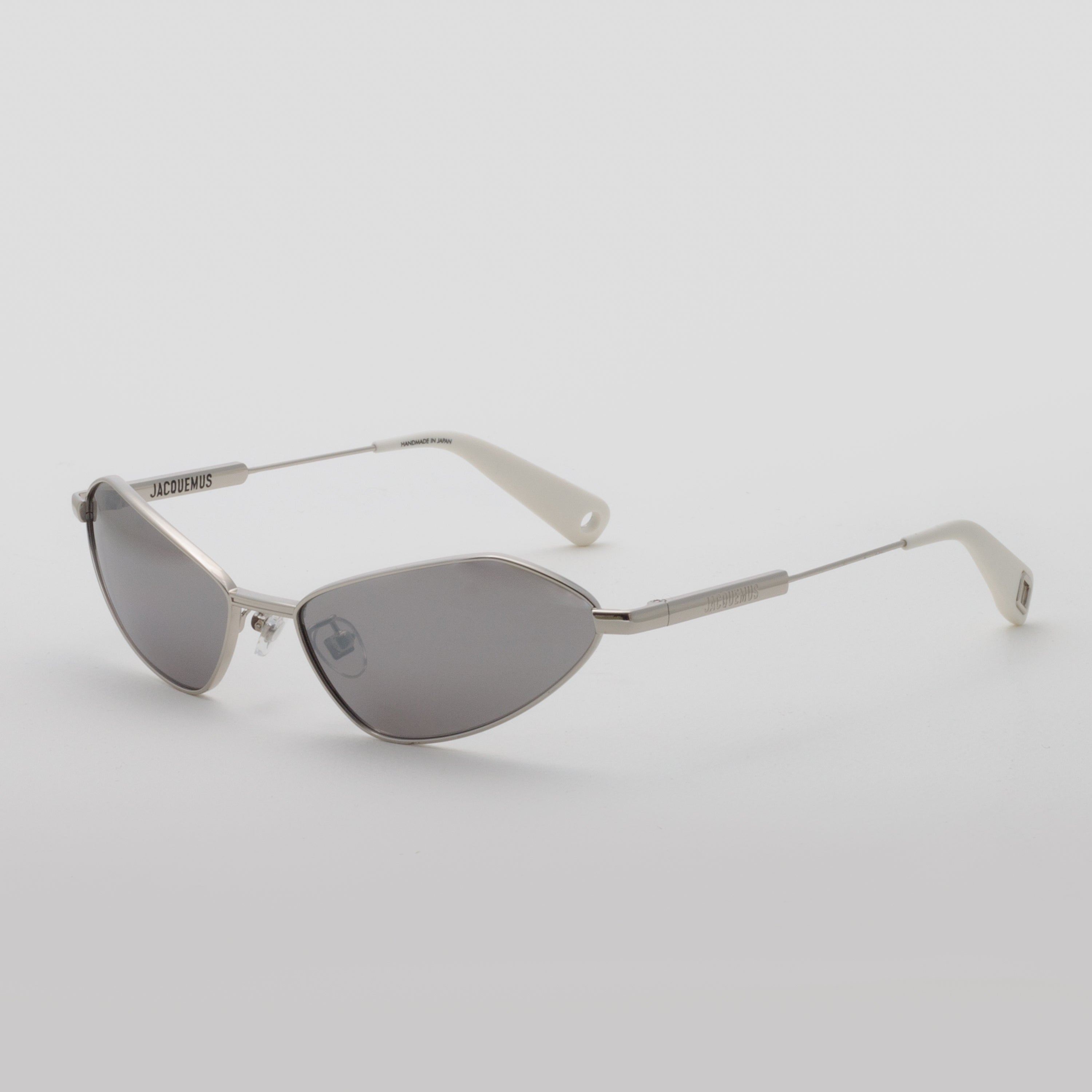 Bambino Angular Sunglasses in Metal Silver