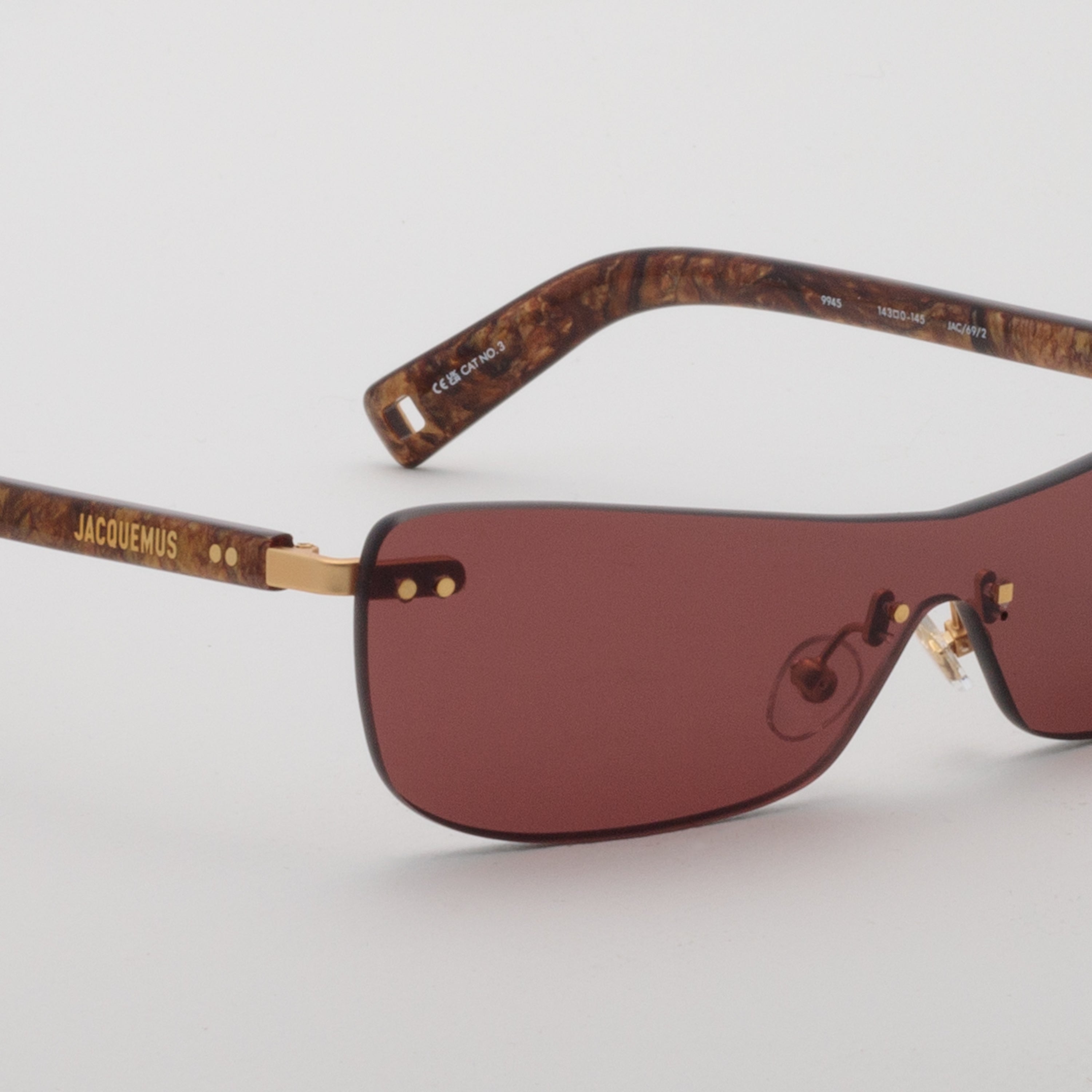 Mirada Cat Eye Sunglasses in Wood Effect