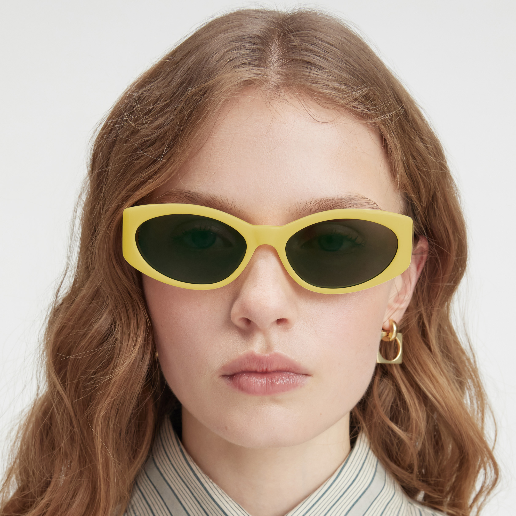 Ovalo Oval Sunglasses in Yellow