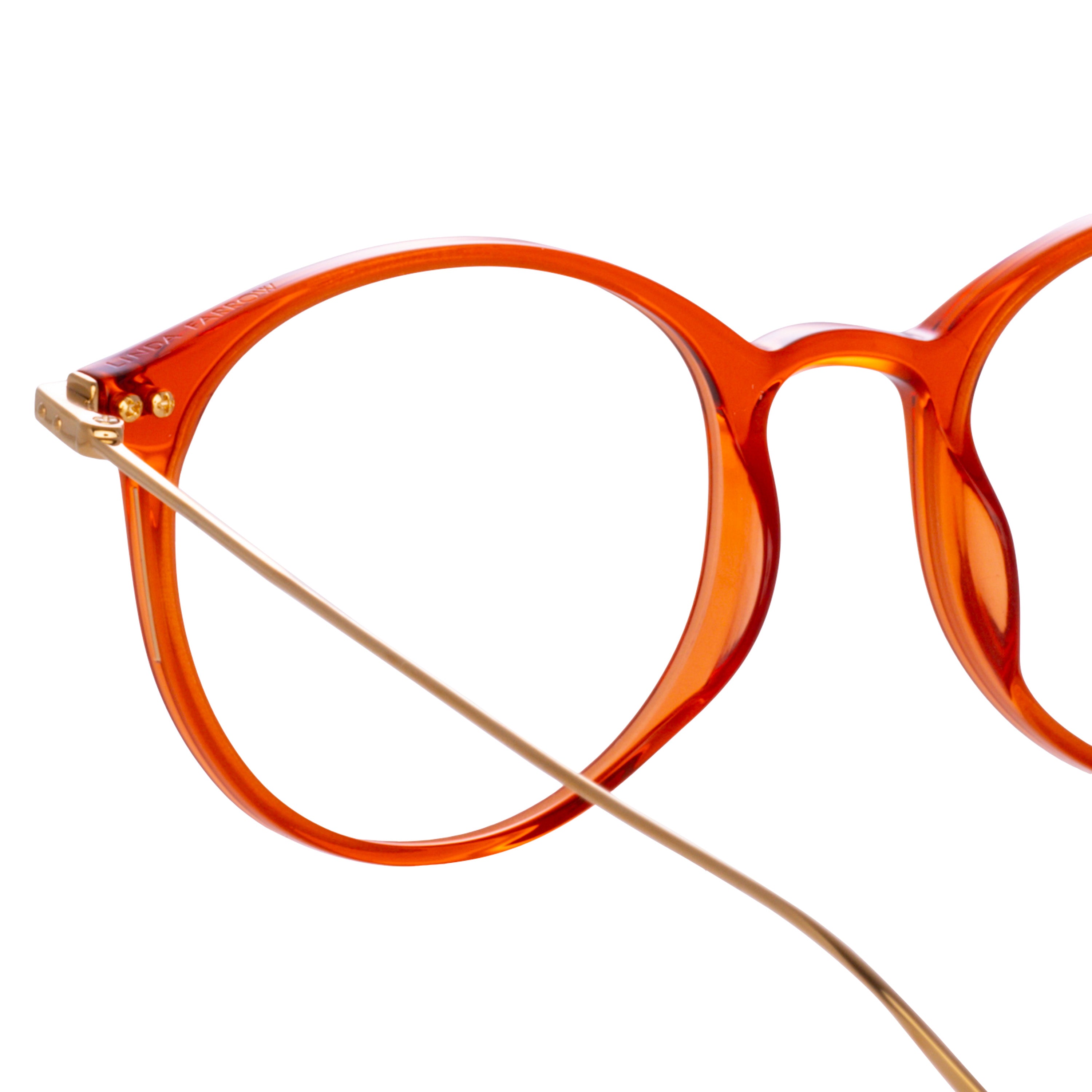 Gray Optical Frame in Amber (Asian Fit)