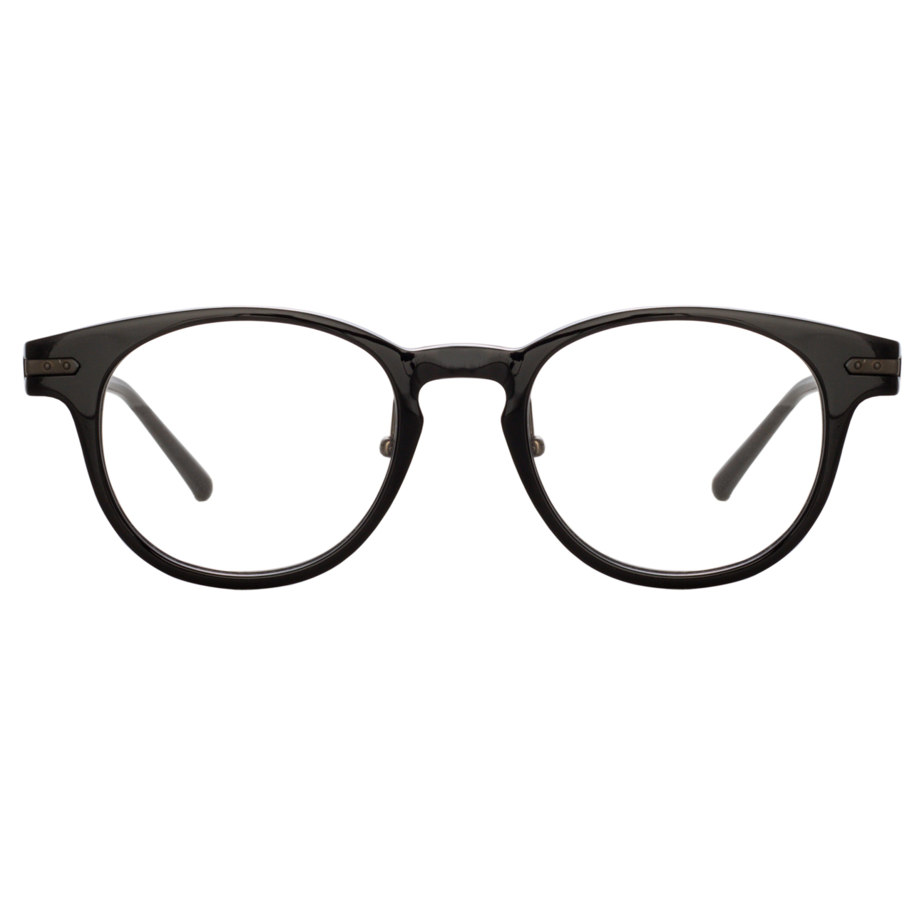 Bay Optical Frame in Black and Nickel (Asian Fit)