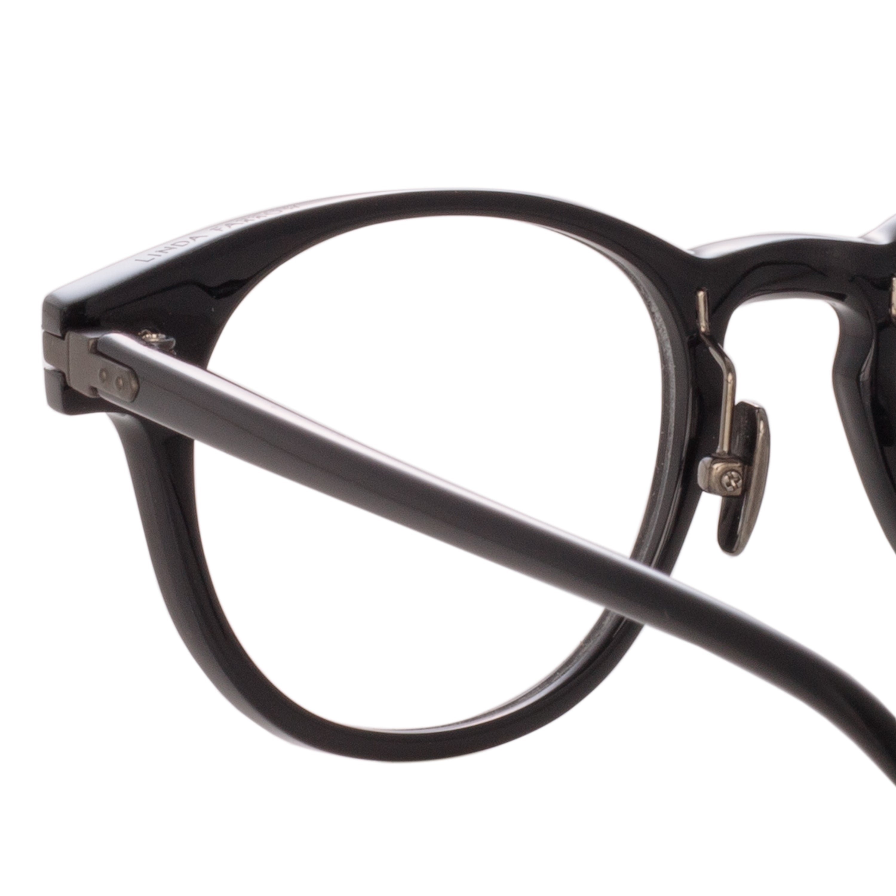 Bay Optical Frame in Black and Nickel (Asian Fit)