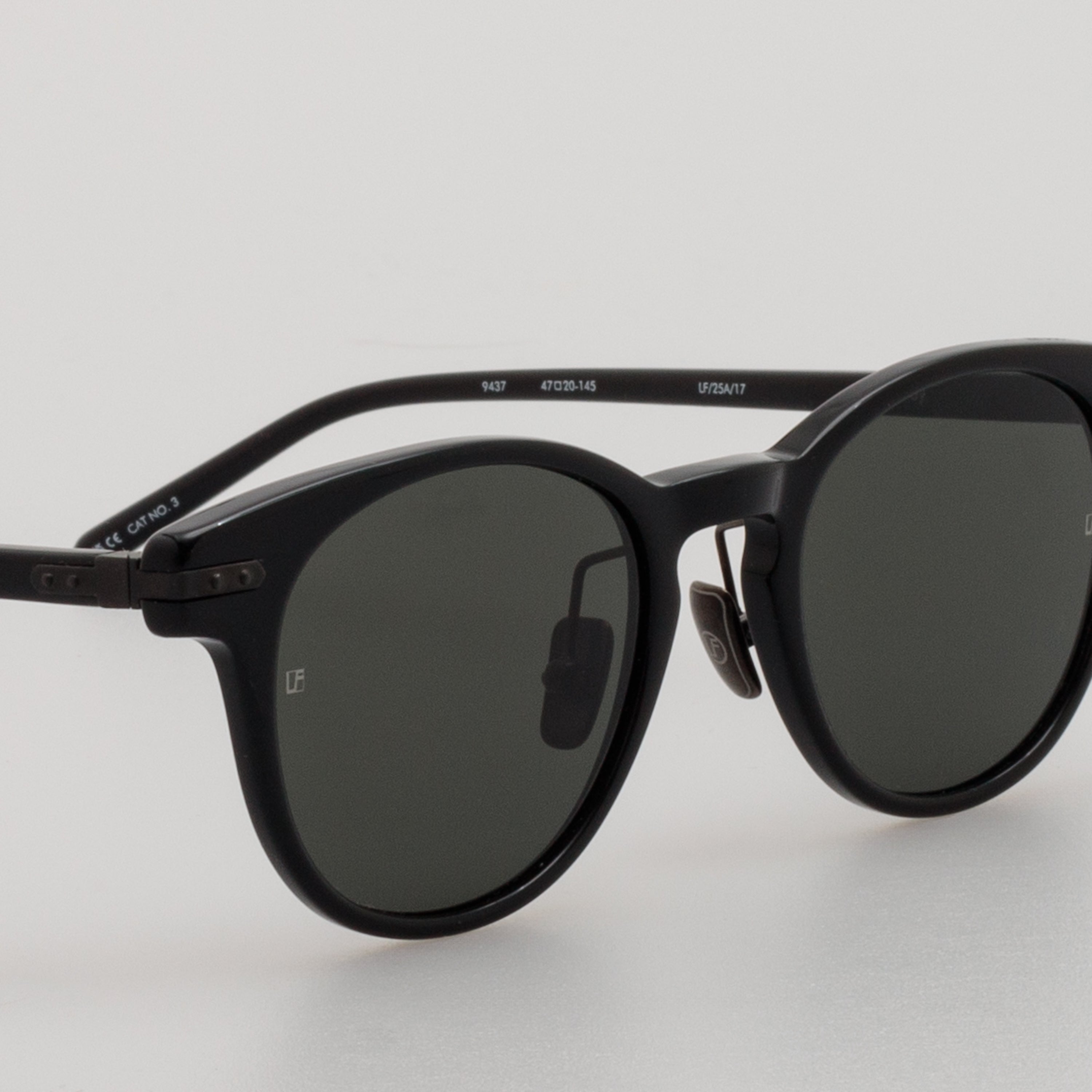 Bay Sunglasses in Black and Matt Nickel (Asian Fit)