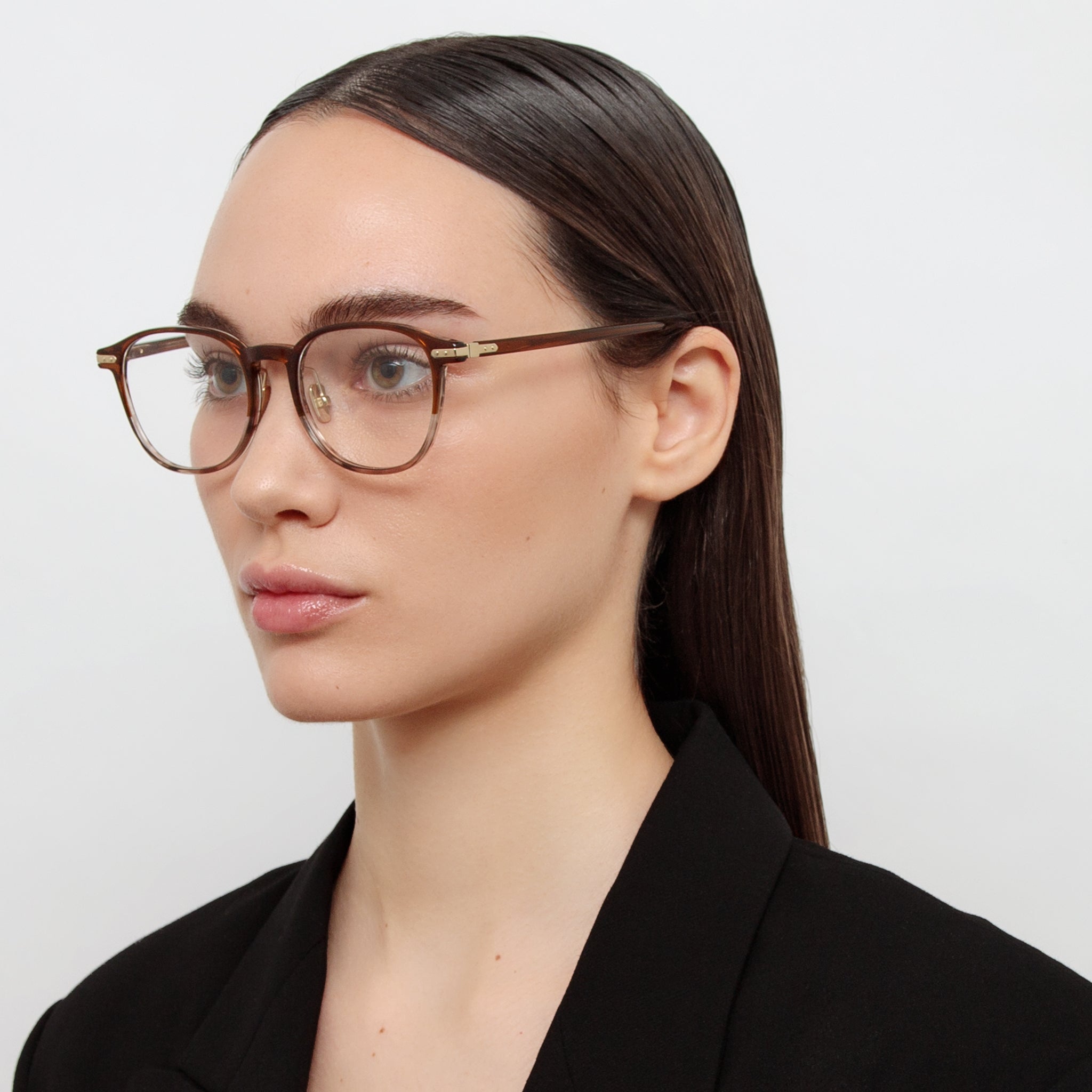 Arnold Angular Optical Frame in Caramel Horn (Asian Fit)