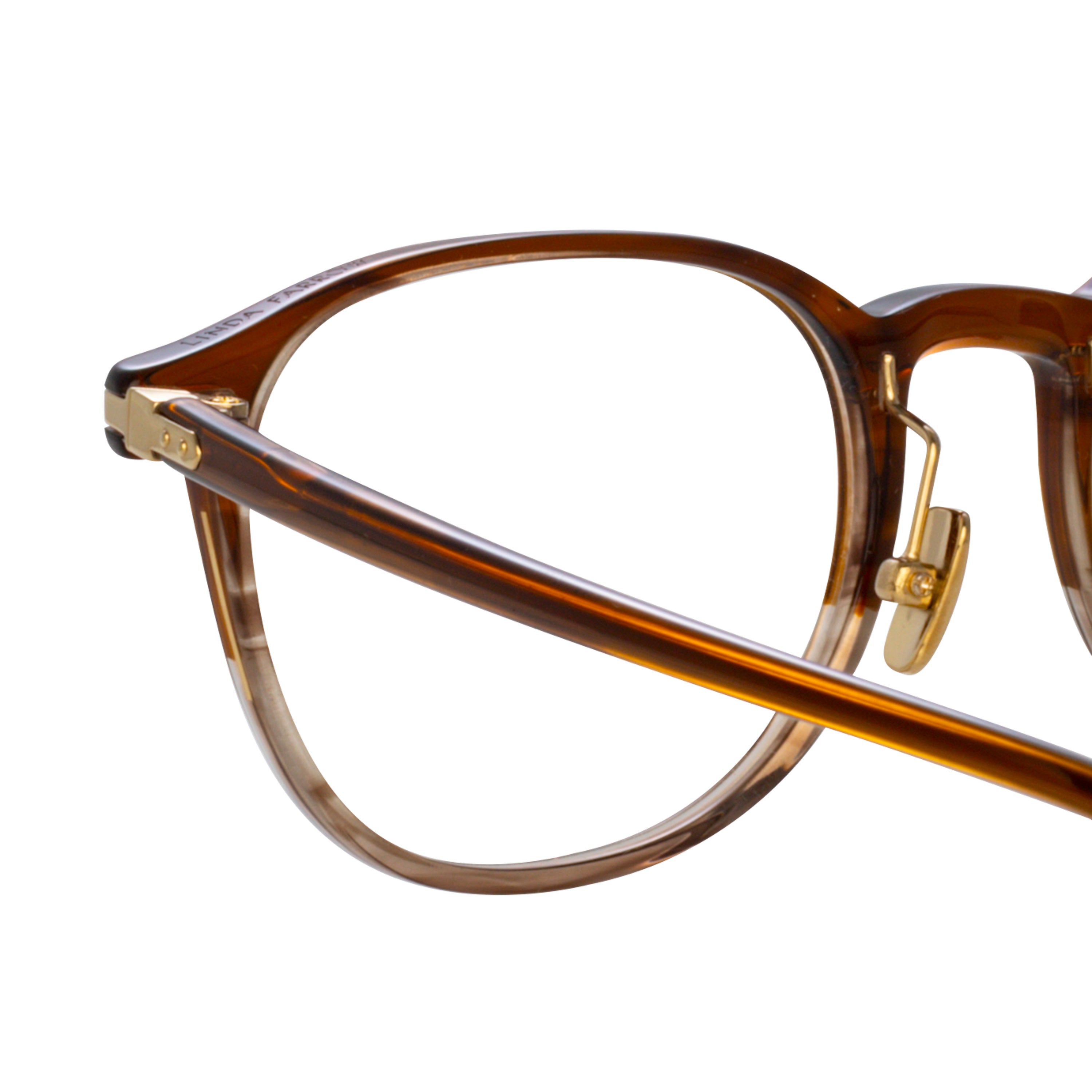 Arnold Angular Optical Frame in Caramel Horn