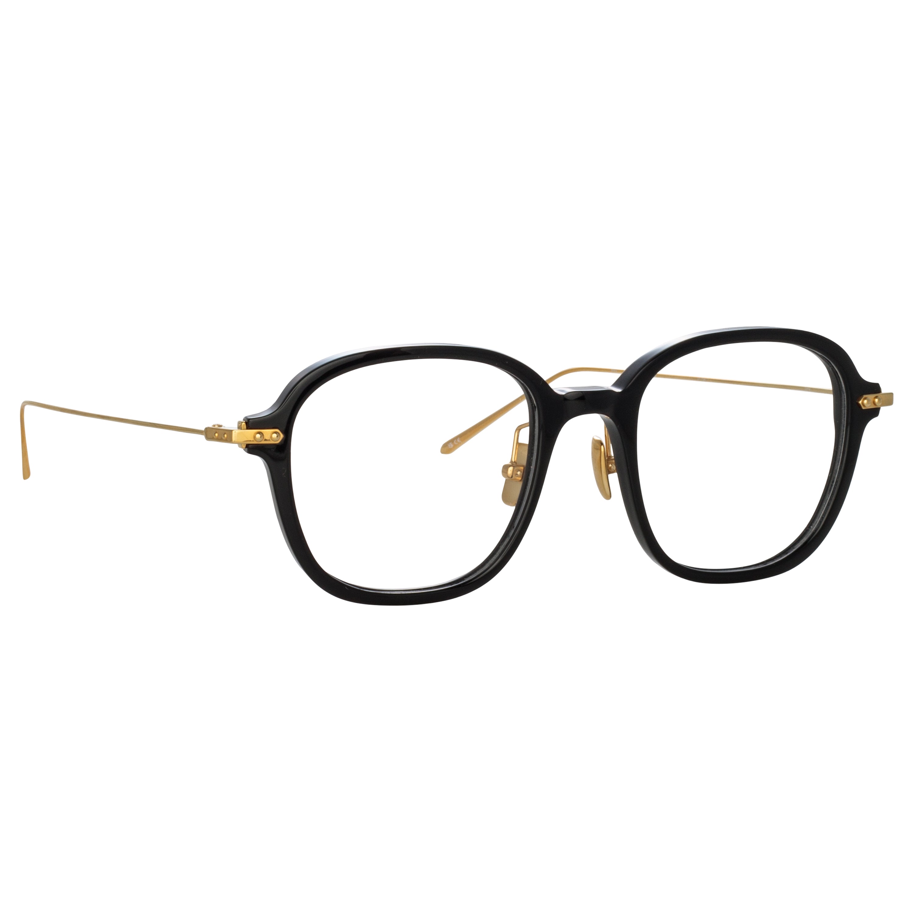 Men's Lane Square Optical Frame in Black (Asian Fit)