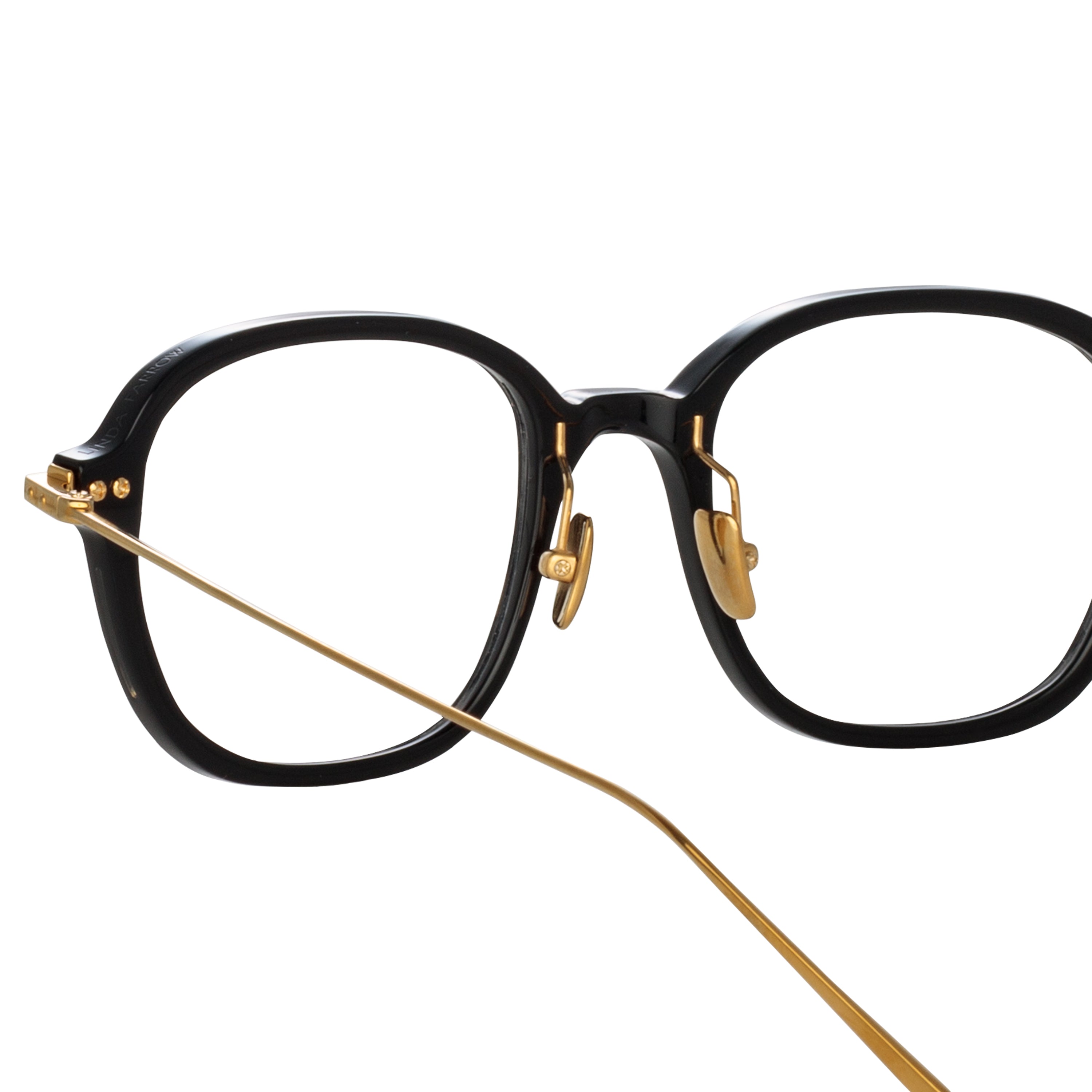 Men's Lane Square Optical Frame in Black (Asian Fit)