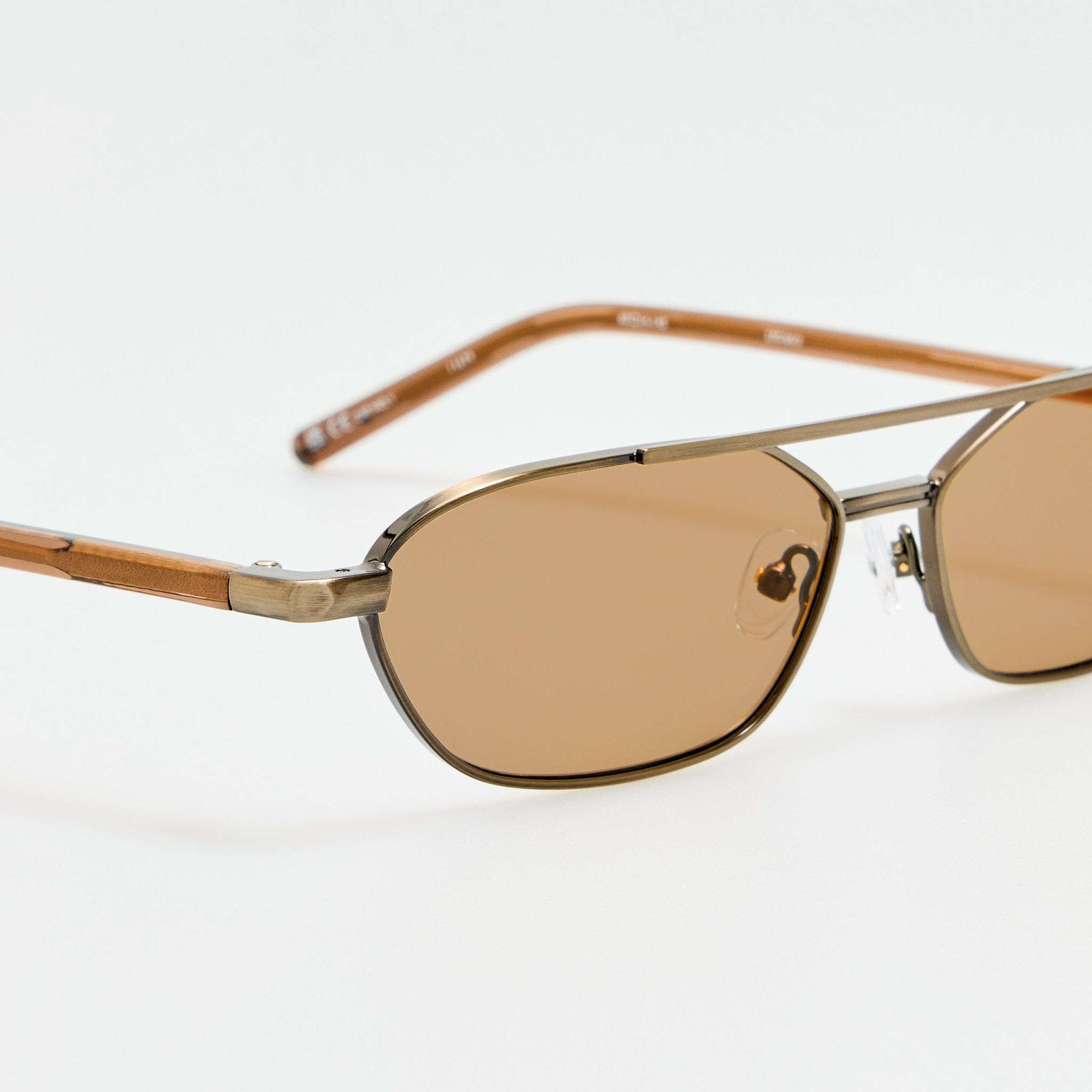 Kika Gloria Sunglasses in Antique Gold and Slate