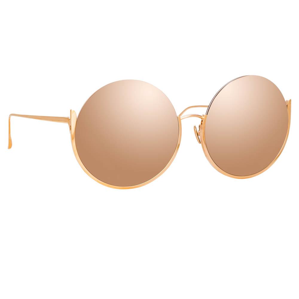 Olivia Round Sunglasses in Rose Gold