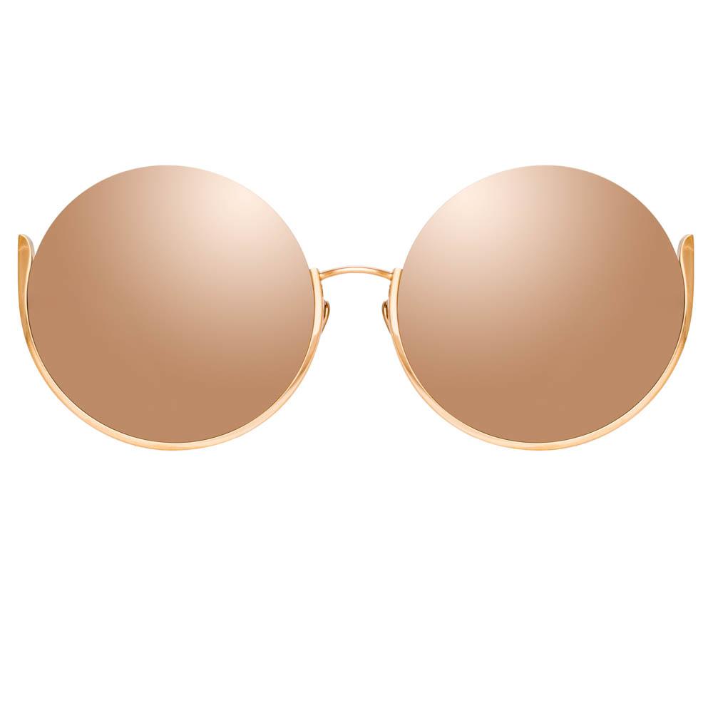 Olivia Round Sunglasses in Rose Gold