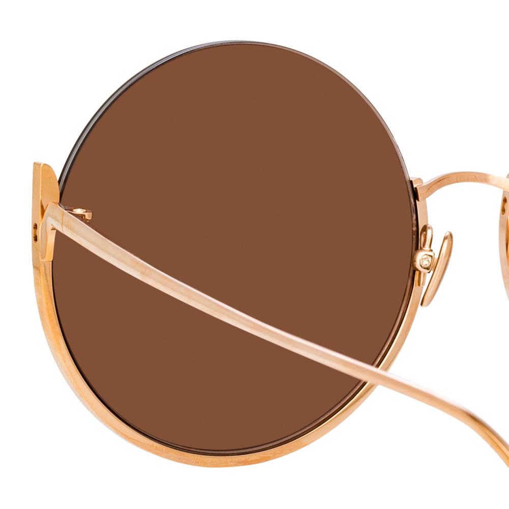 Olivia Round Sunglasses in Rose Gold