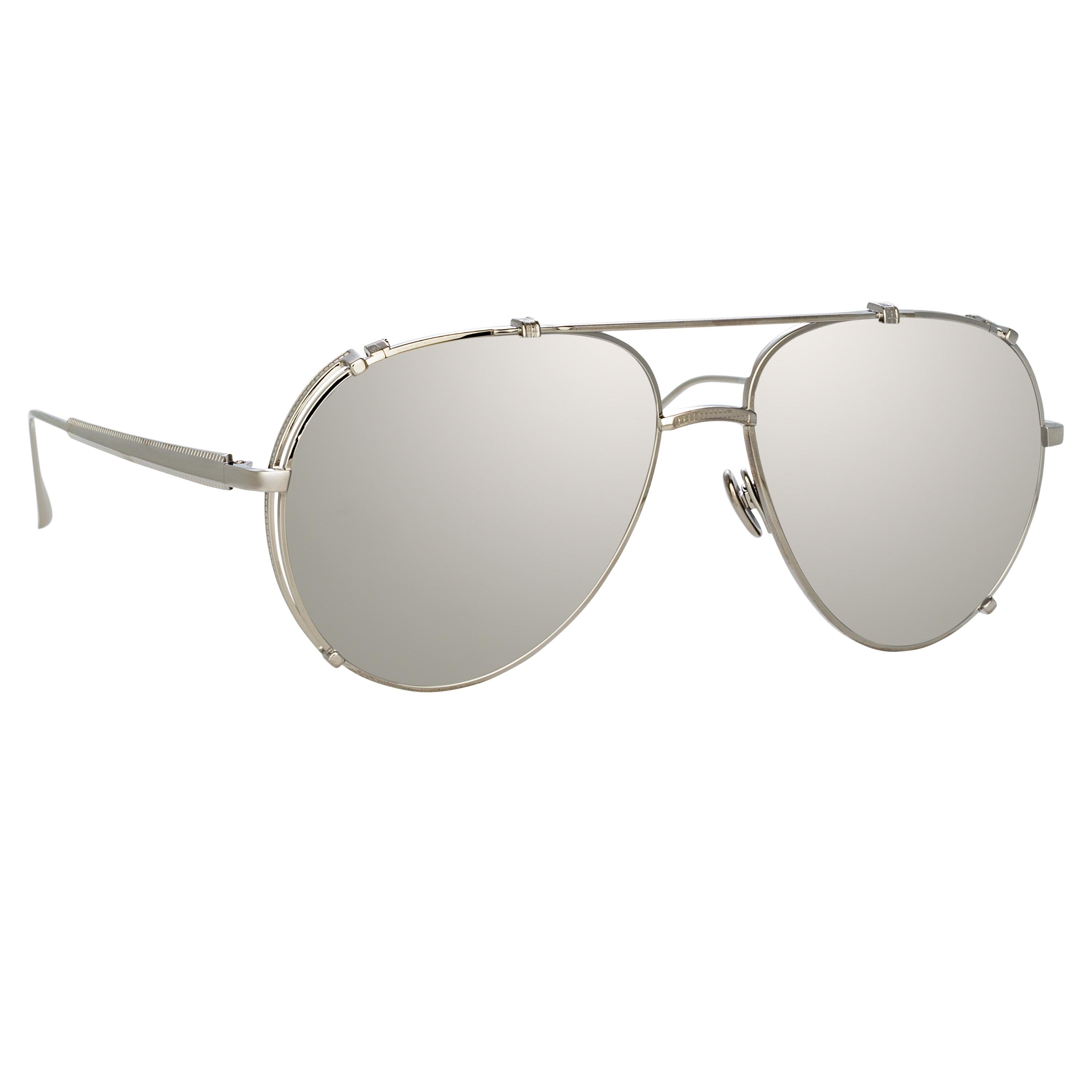 Newman Sunglasses in White Gold