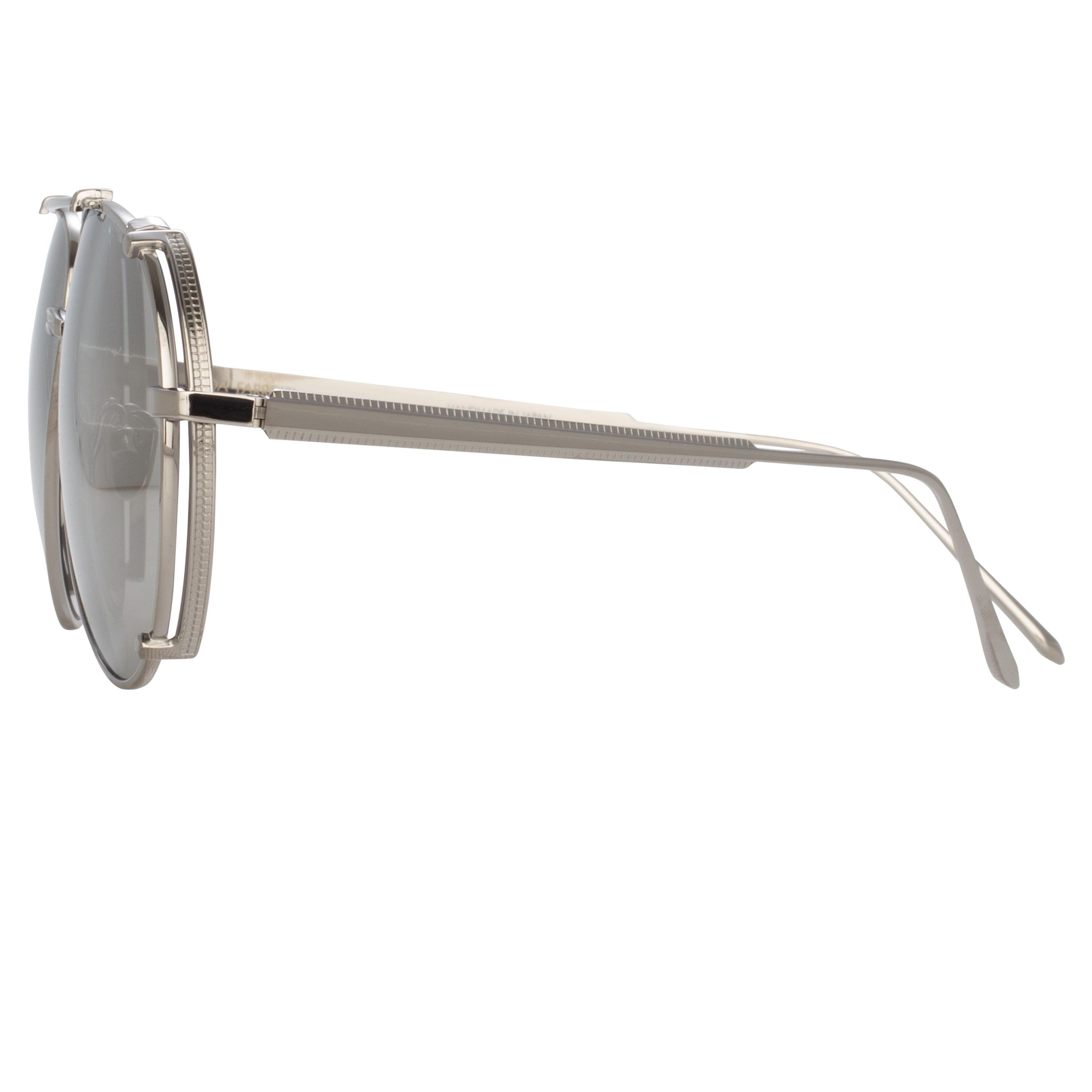 Newman Sunglasses in White Gold