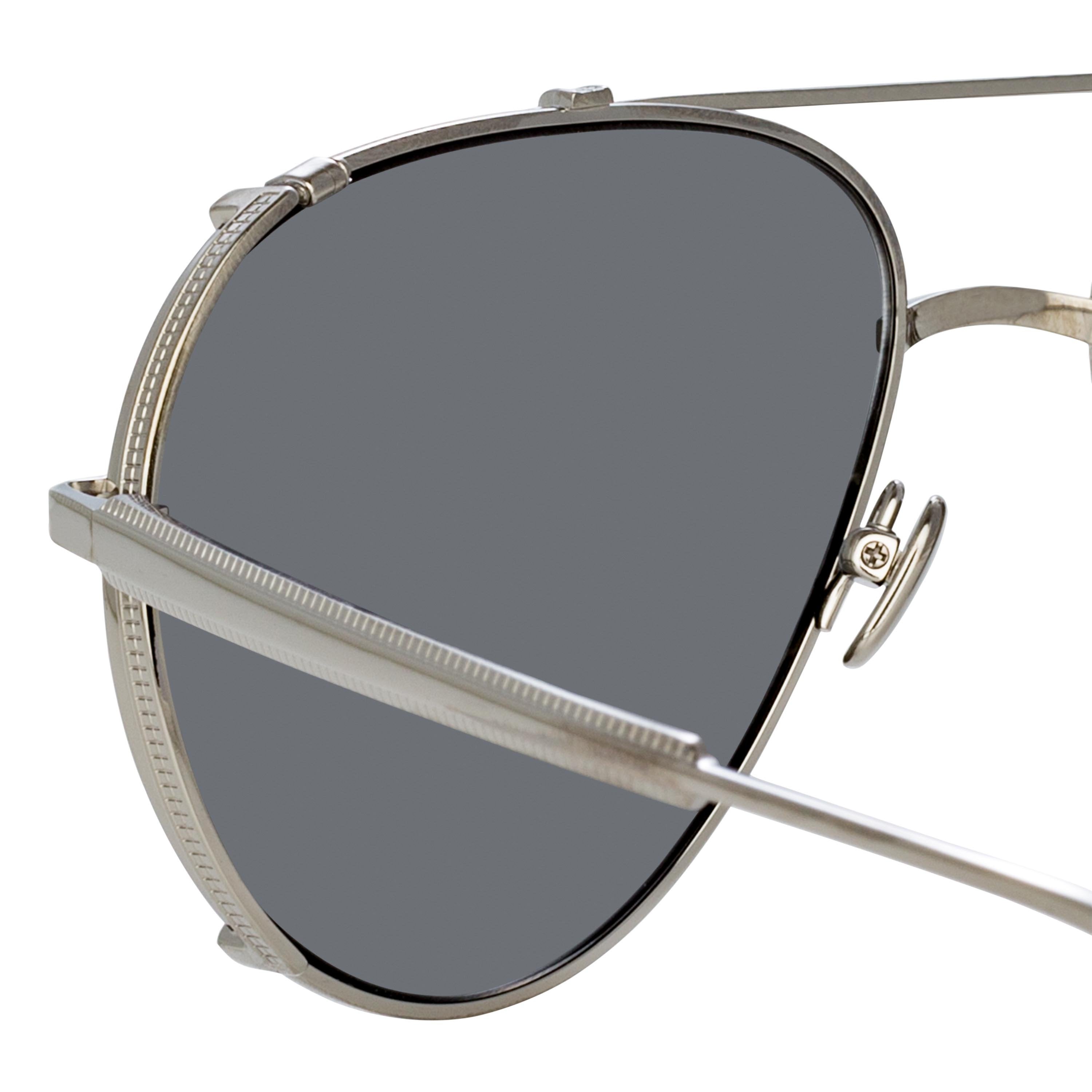 Newman Sunglasses in White Gold