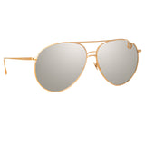 Joni Sunglasses in Rose Gold and Platinum Lenses