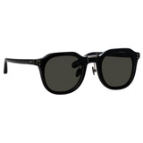 Fletcher Angular Sunglasses in Black and Grey