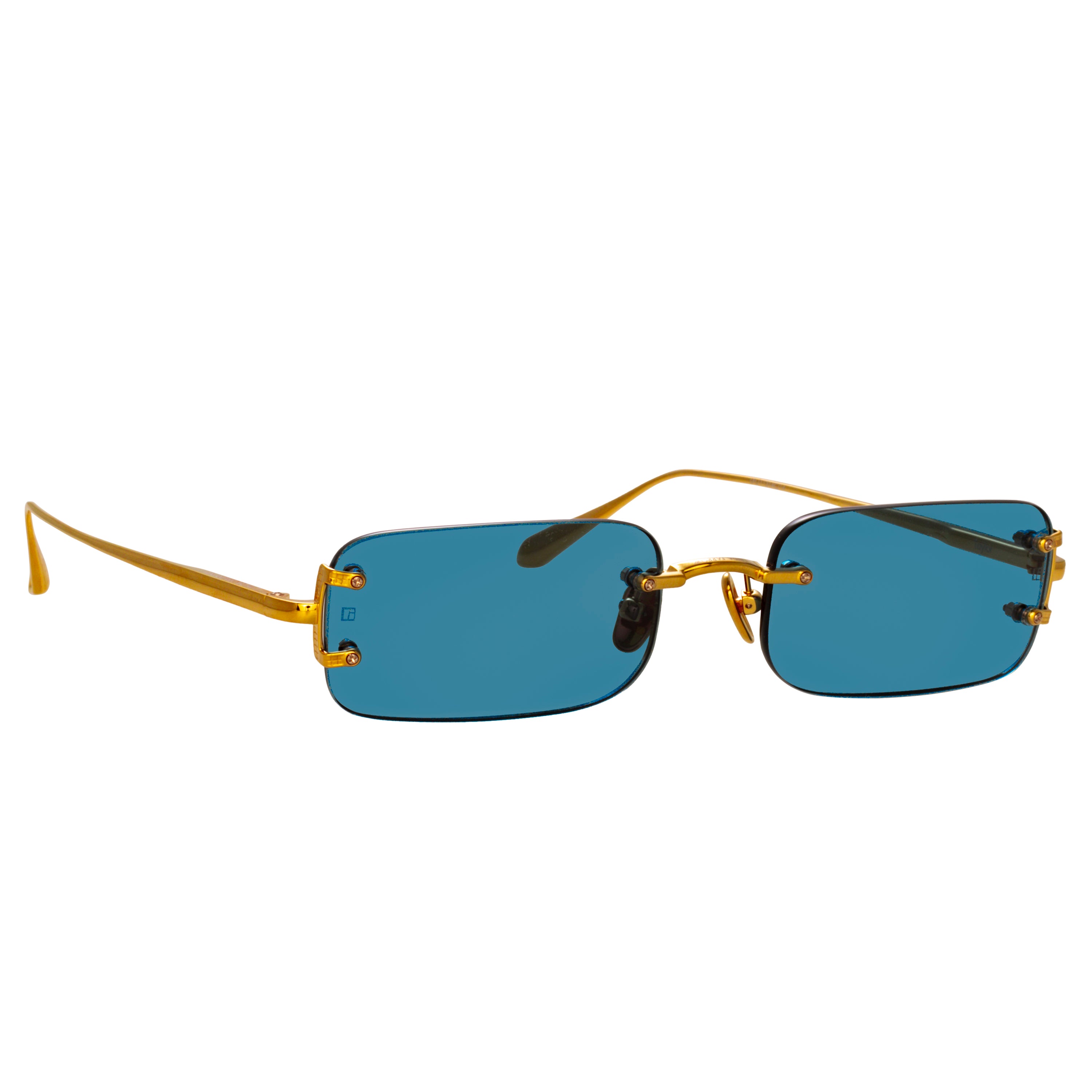 Men's Taylor Rectangular Sunglasses in Aqua