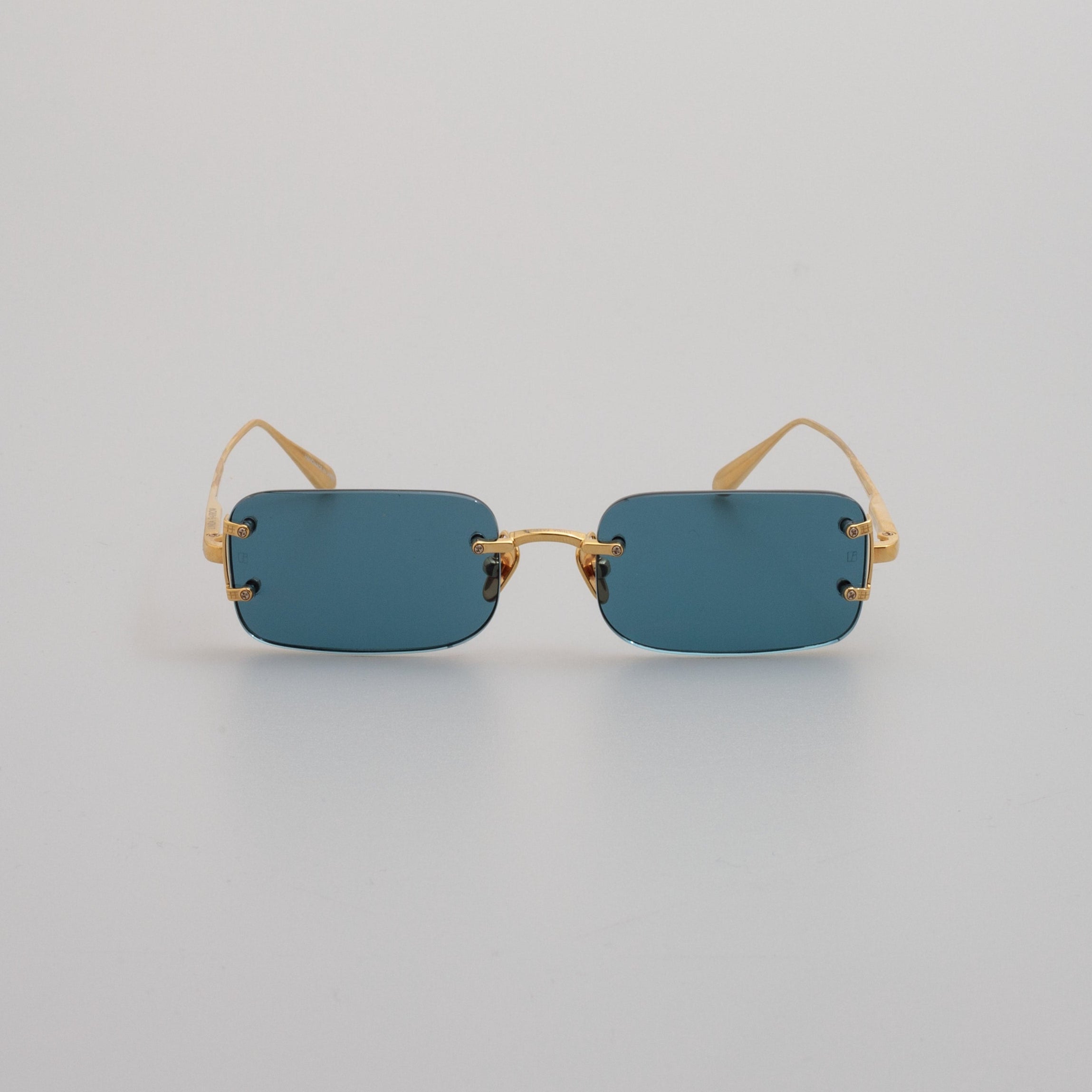 Taylor Rectangular Sunglasses in Aqua