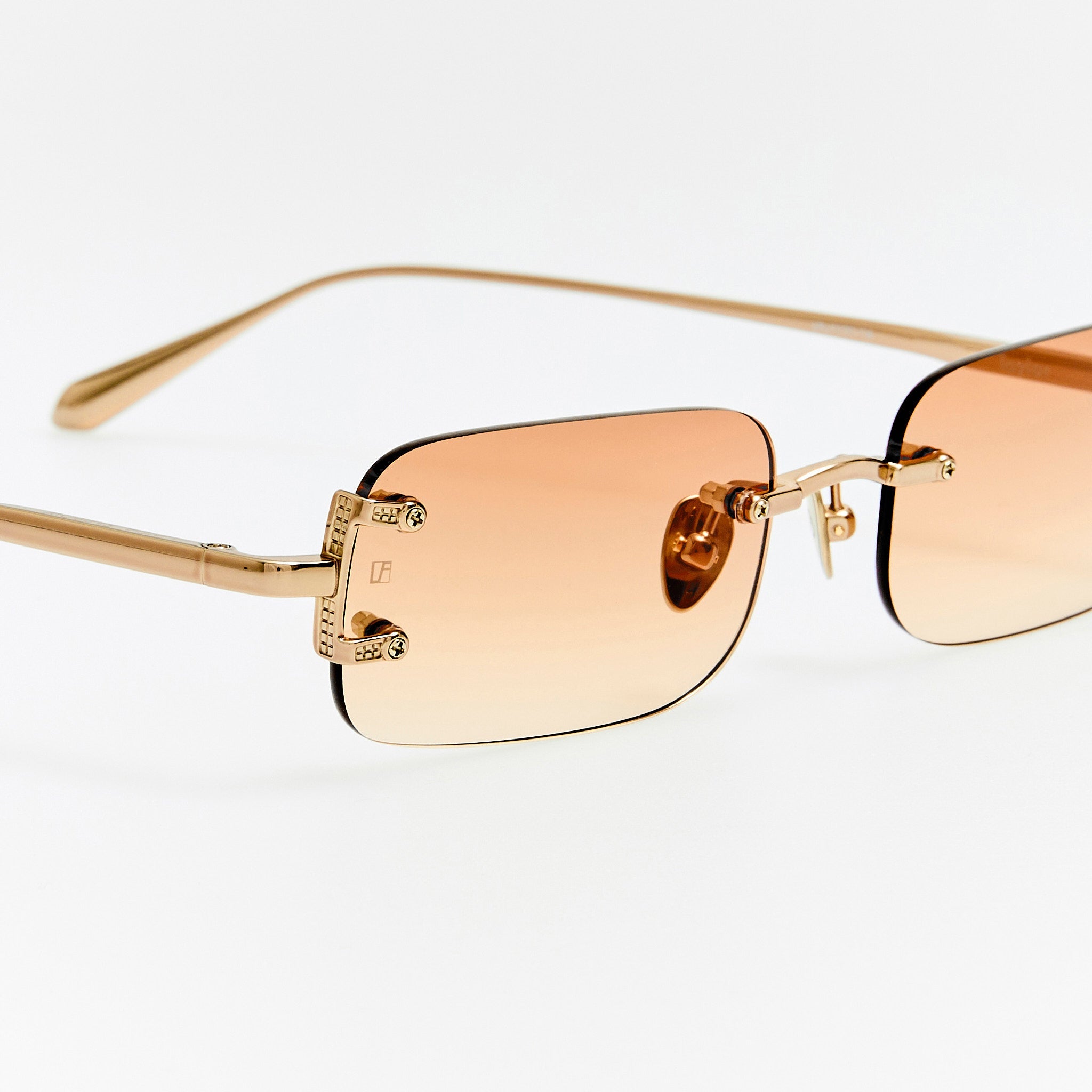 Taylor Sunglasses in 22K Gold and Camel