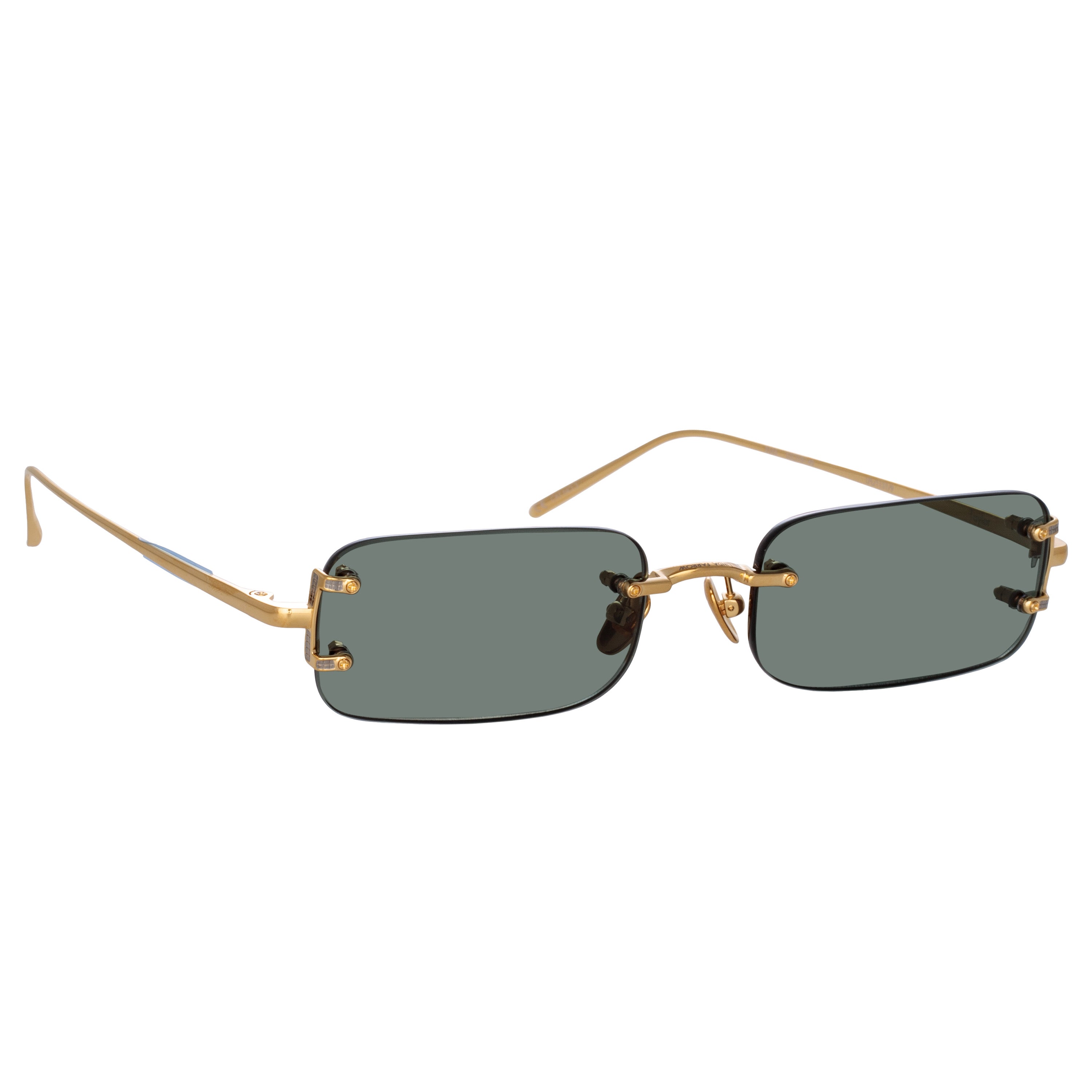 Taylor Sunglasses in Yellow Gold and Green