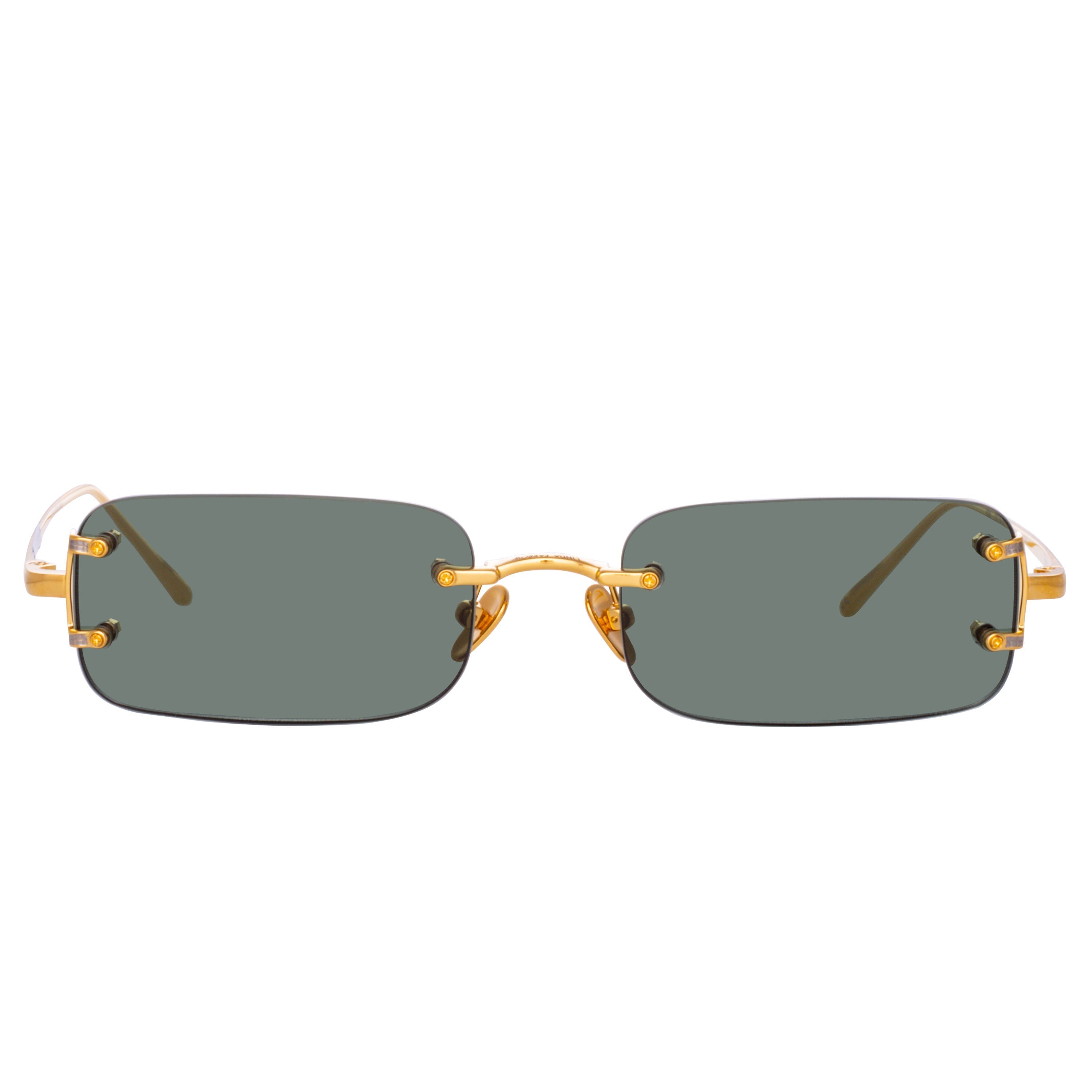 Taylor Sunglasses in Yellow Gold and Green