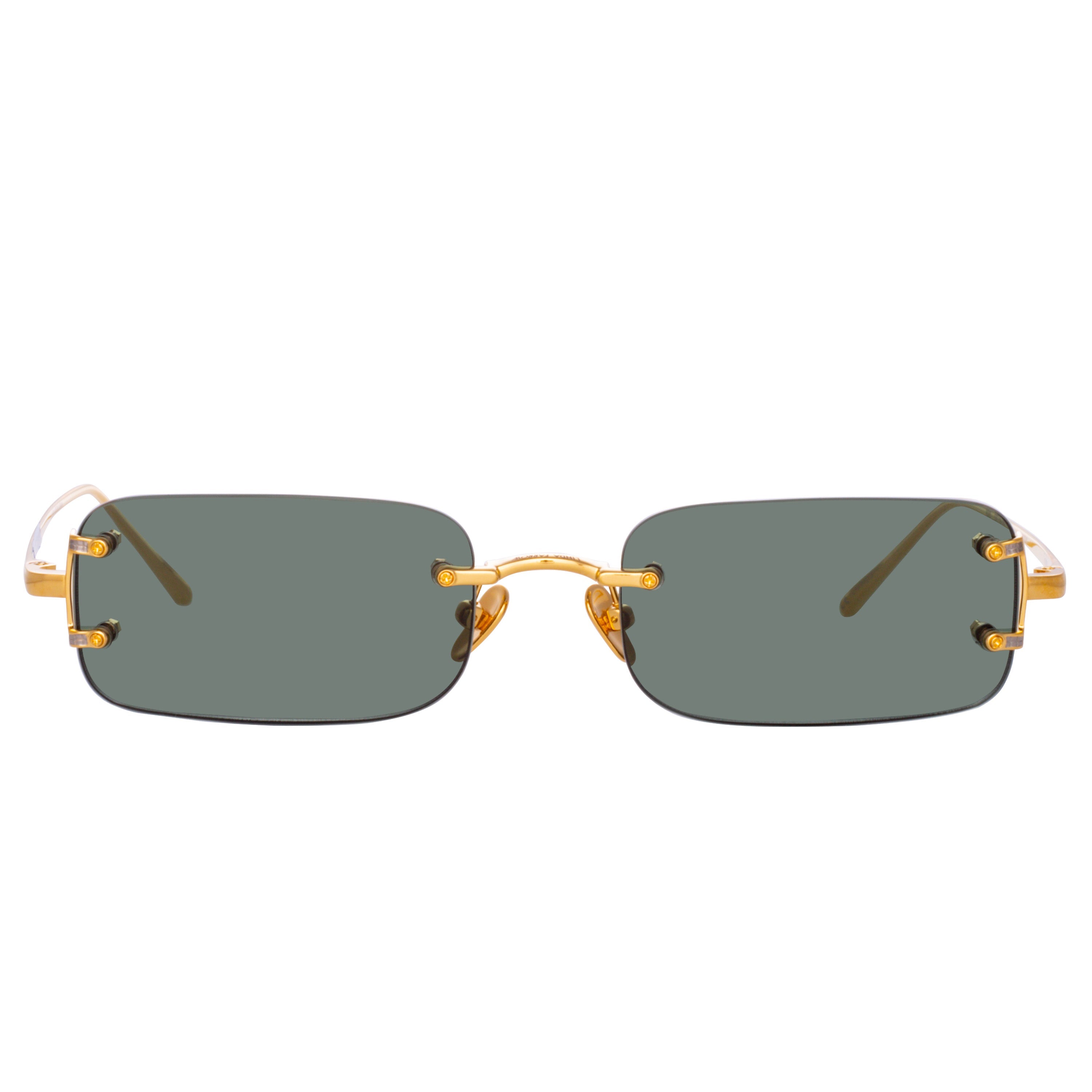 Men's Taylor Sunglasses in Yellow Gold and Green