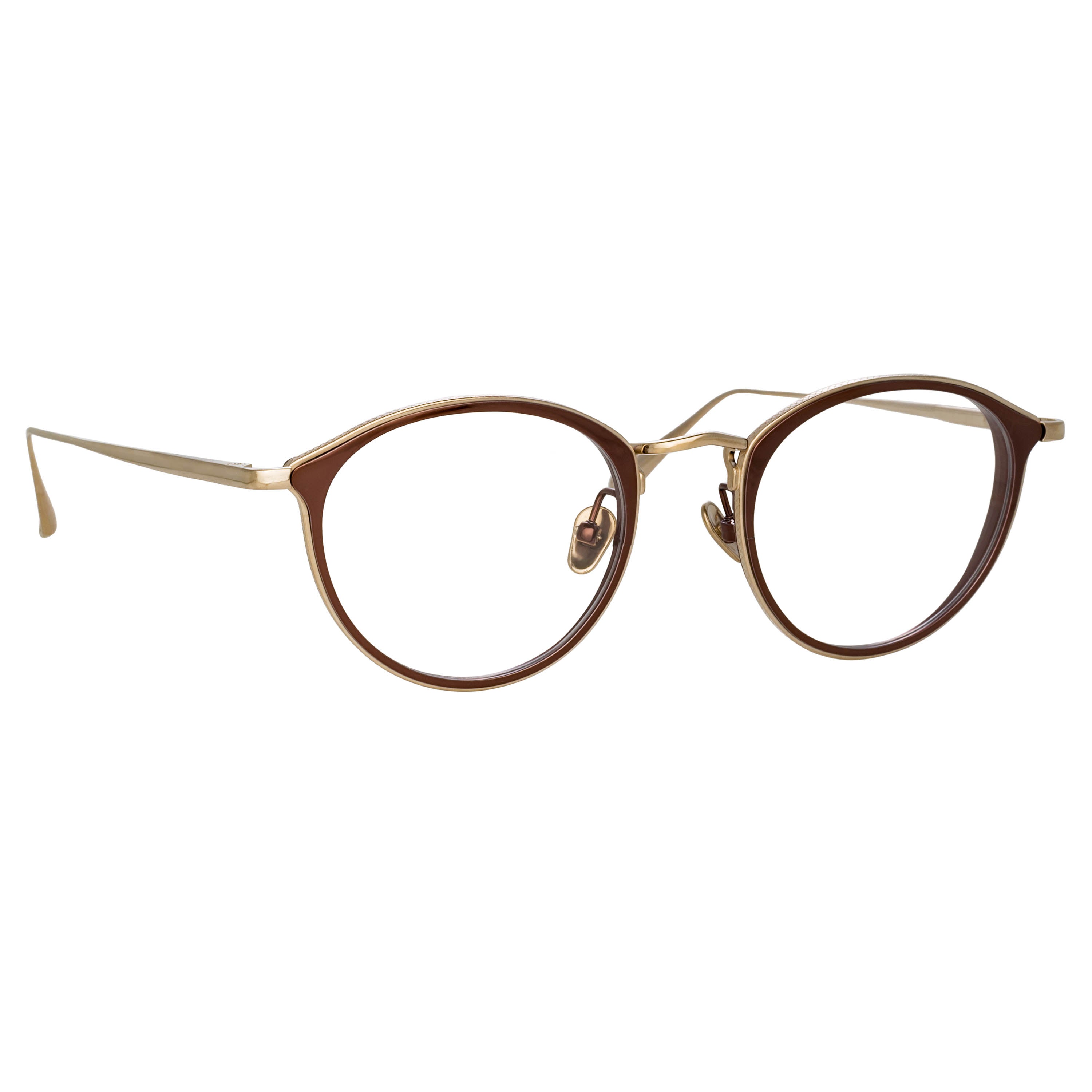 Luis Optical Frame in Light Gold and Brown