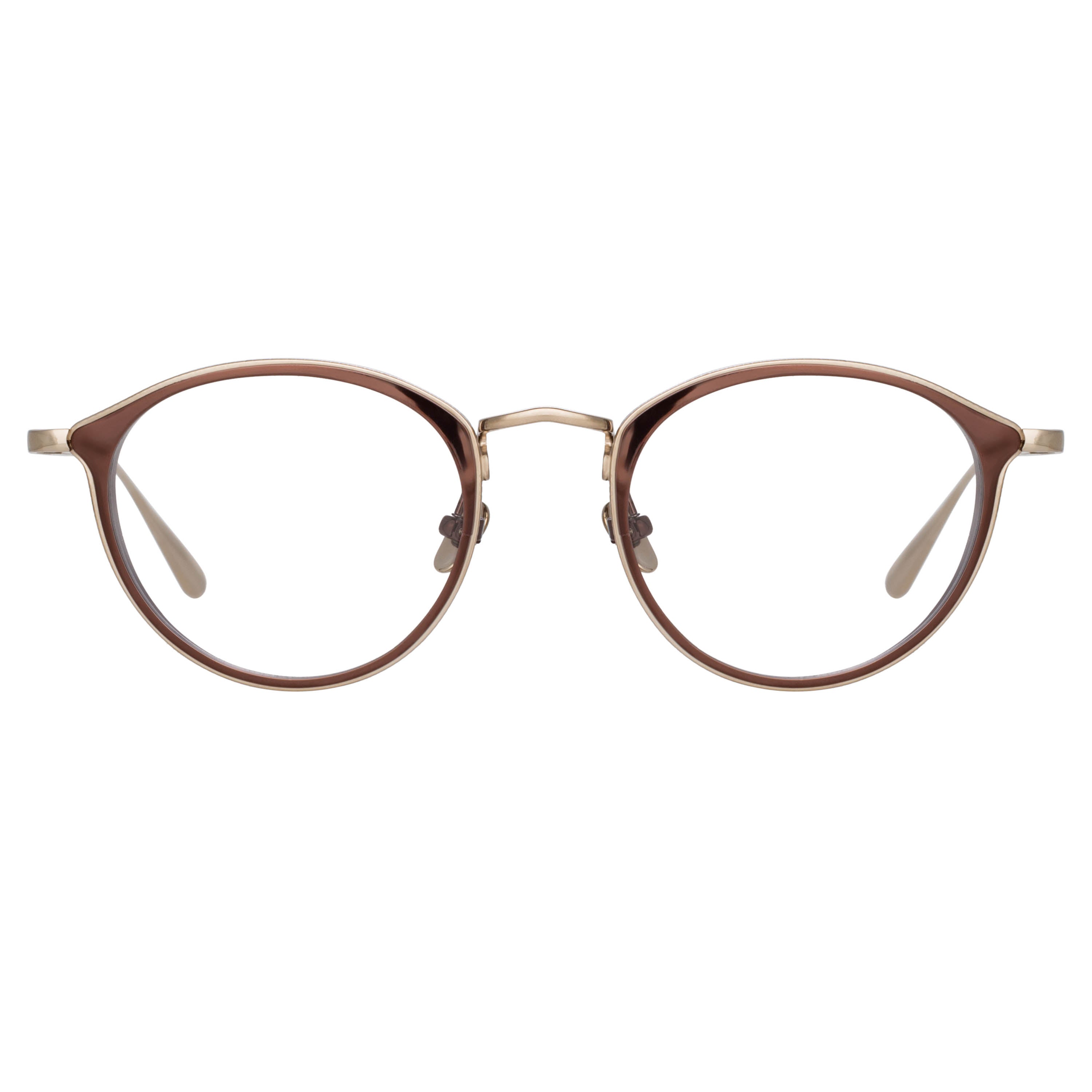 Luis Optical Frame in Light Gold and Brown