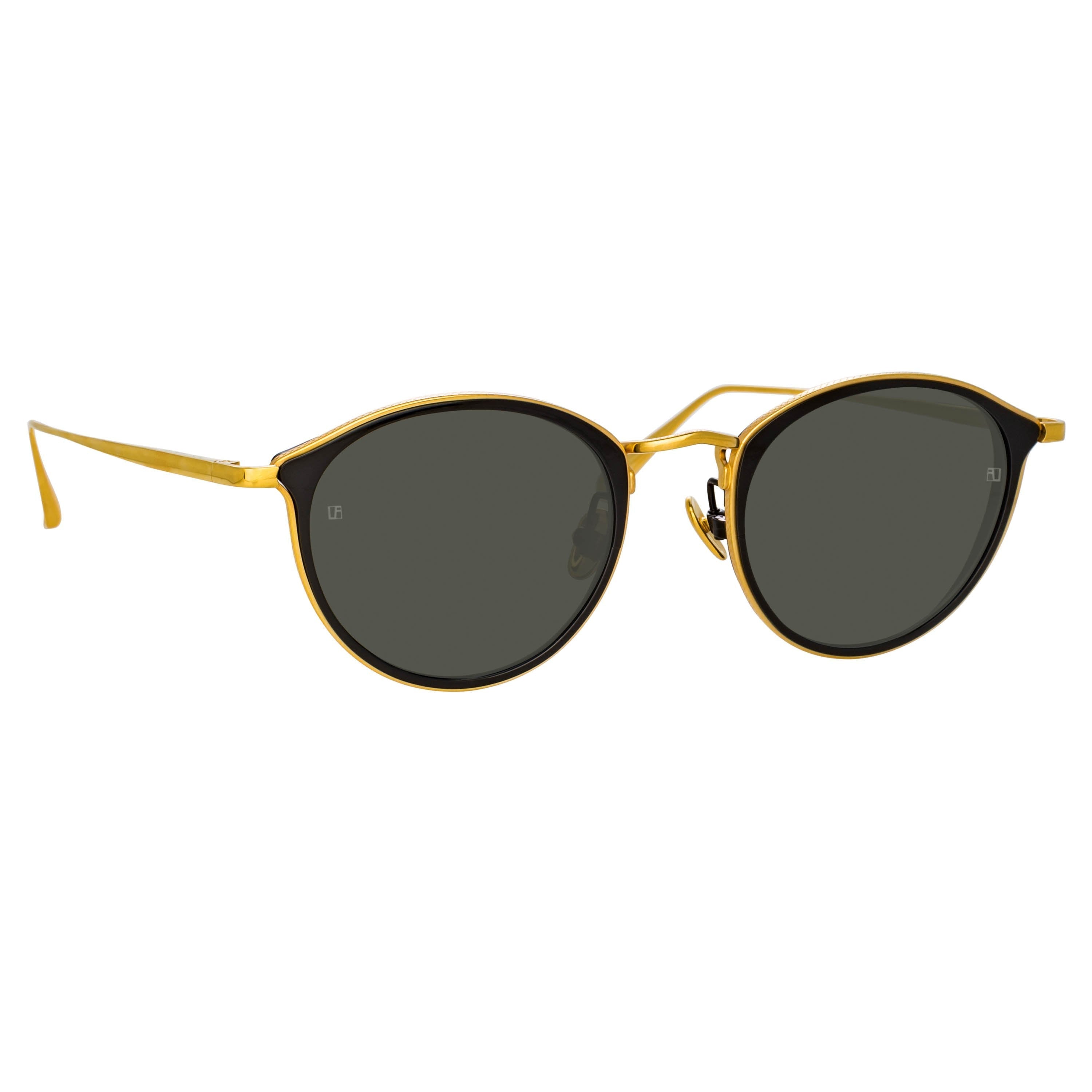 Luis Sunglasses in Yellow Gold and Black