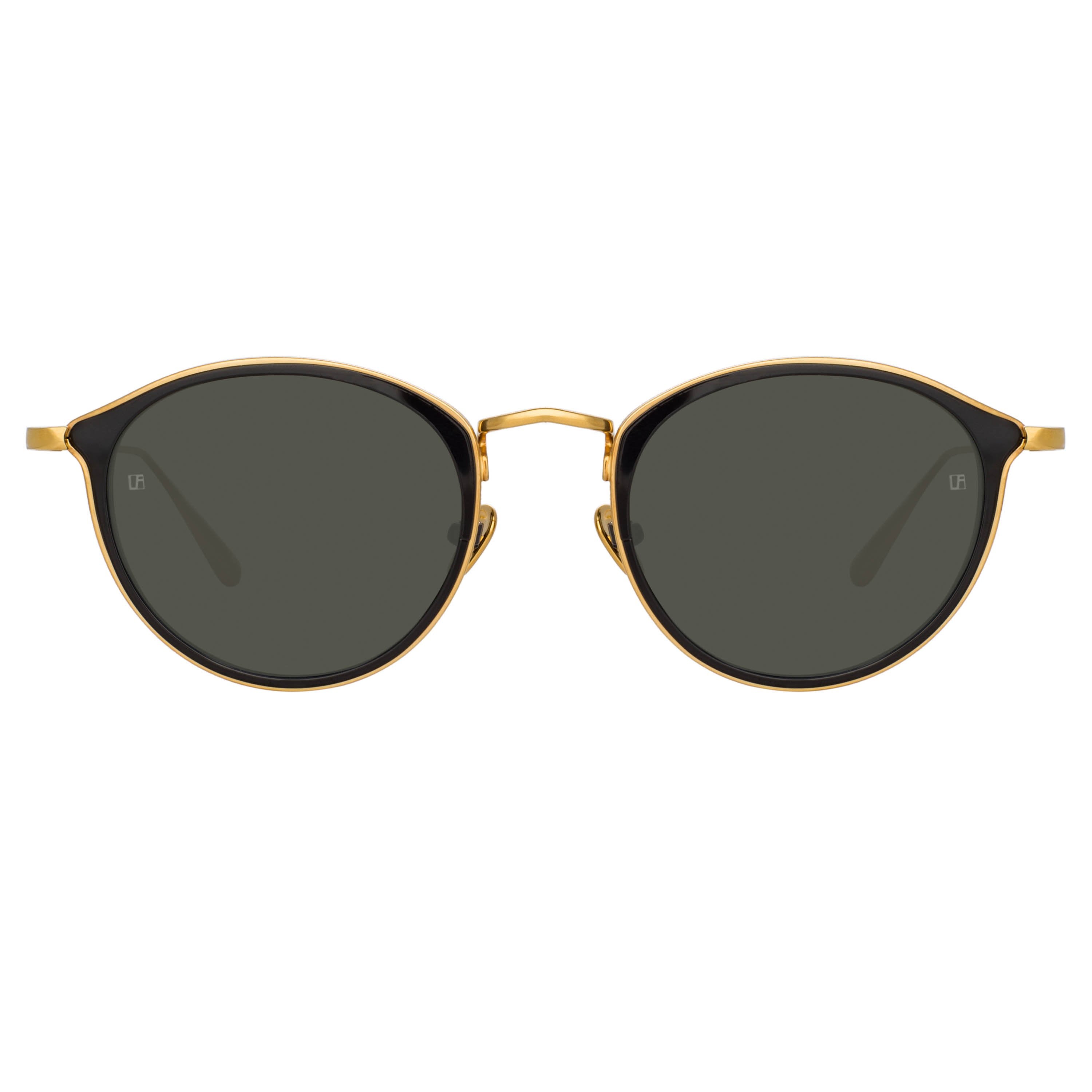 Luis Sunglasses in Yellow Gold and Black