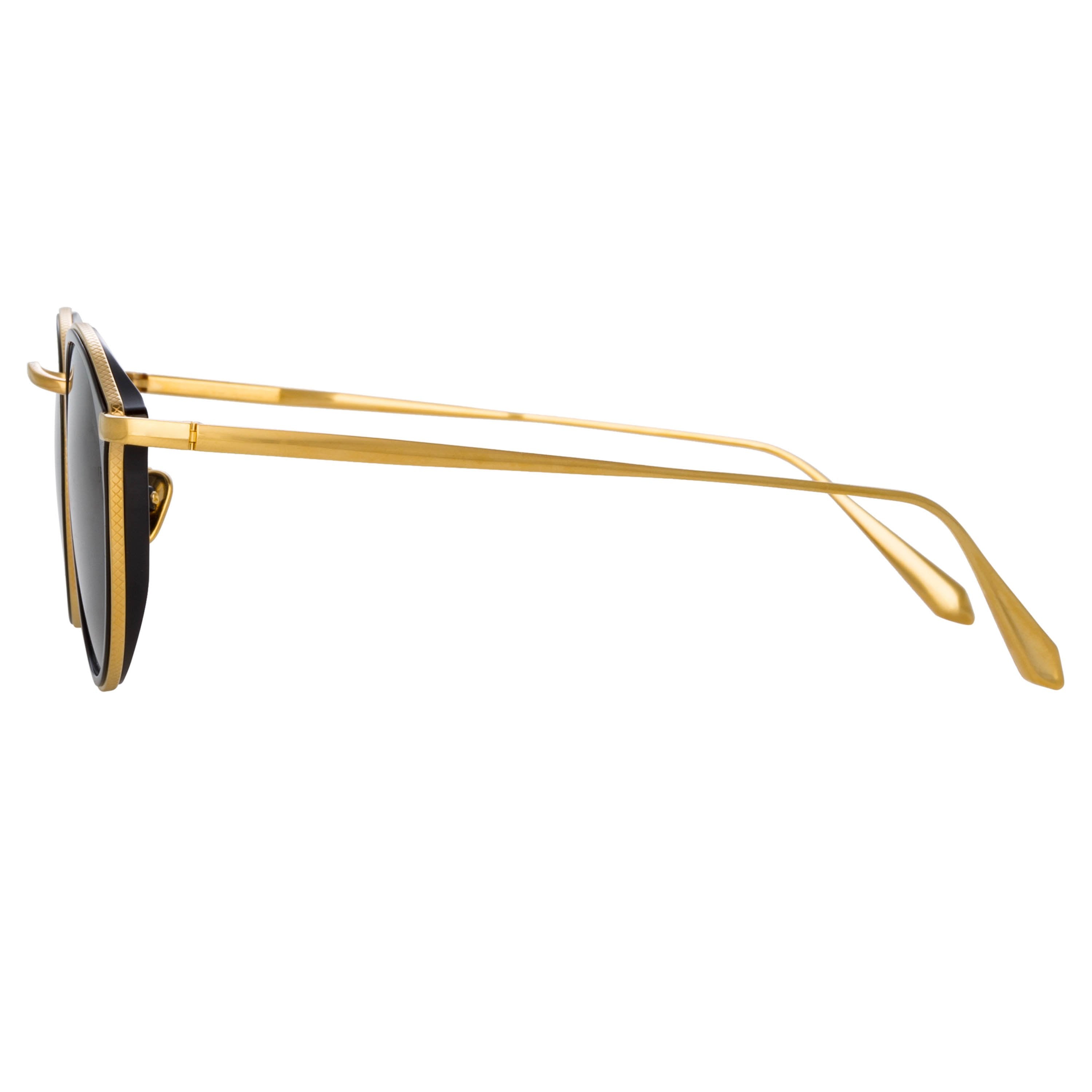 Luis Sunglasses in Yellow Gold and Black