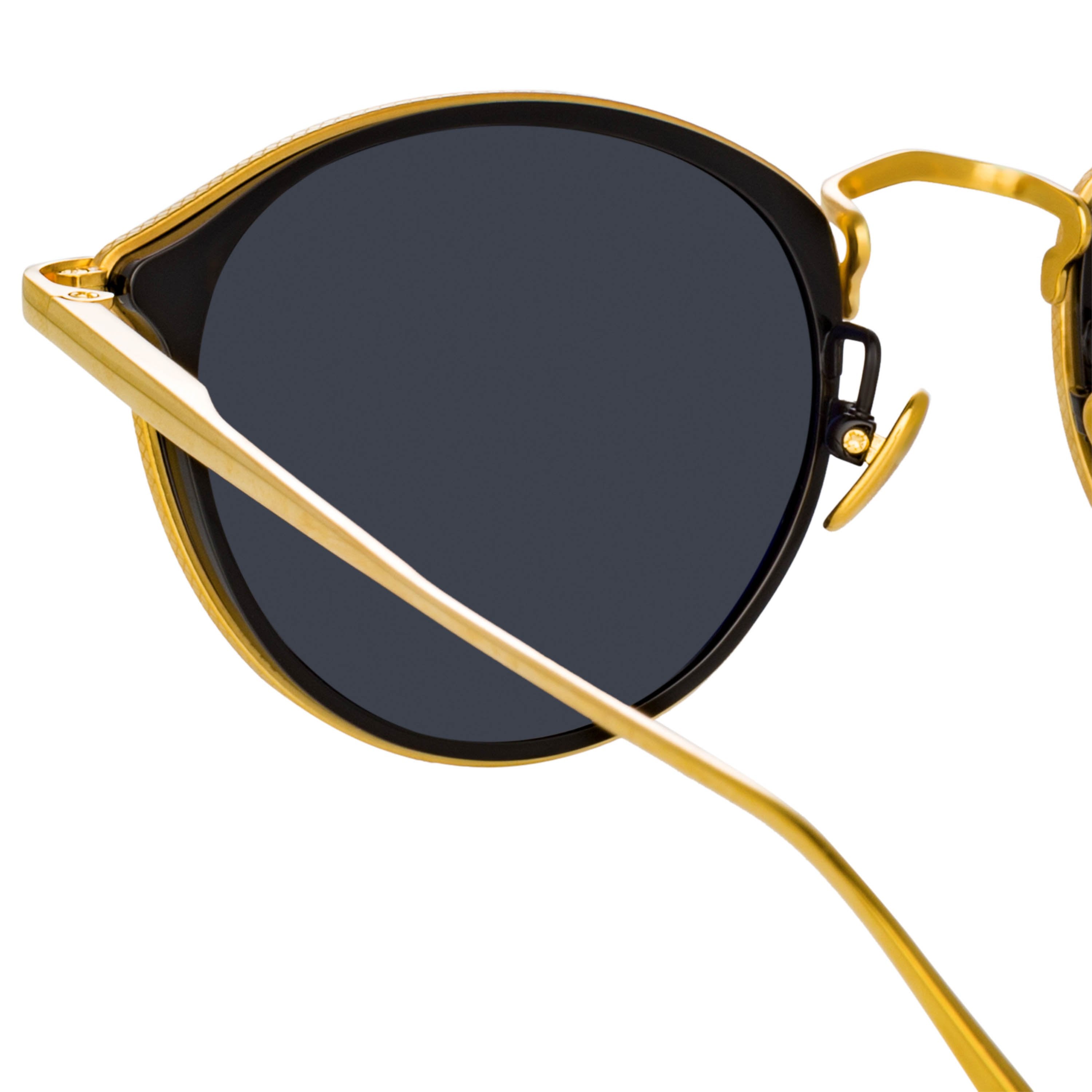 Luis Sunglasses in Yellow Gold and Black