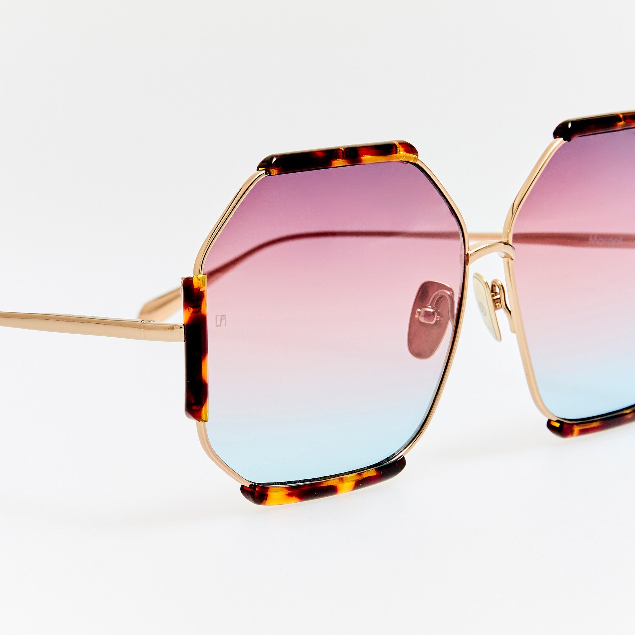 Margot Sunglasses in 22K Gold and Dusk