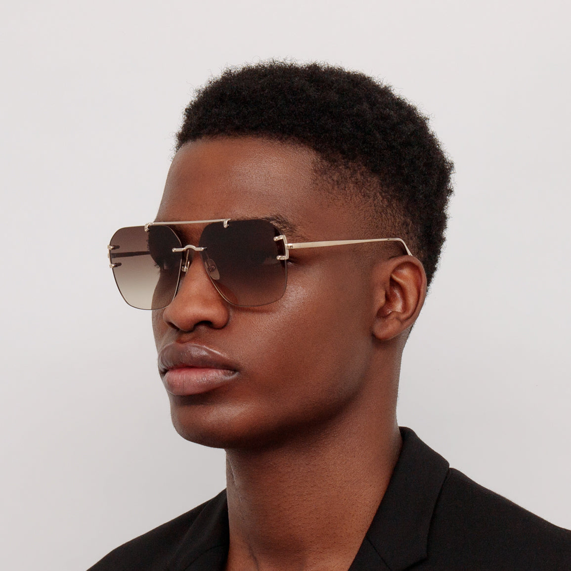 Reyner Sunglasses in 22K Light Gold