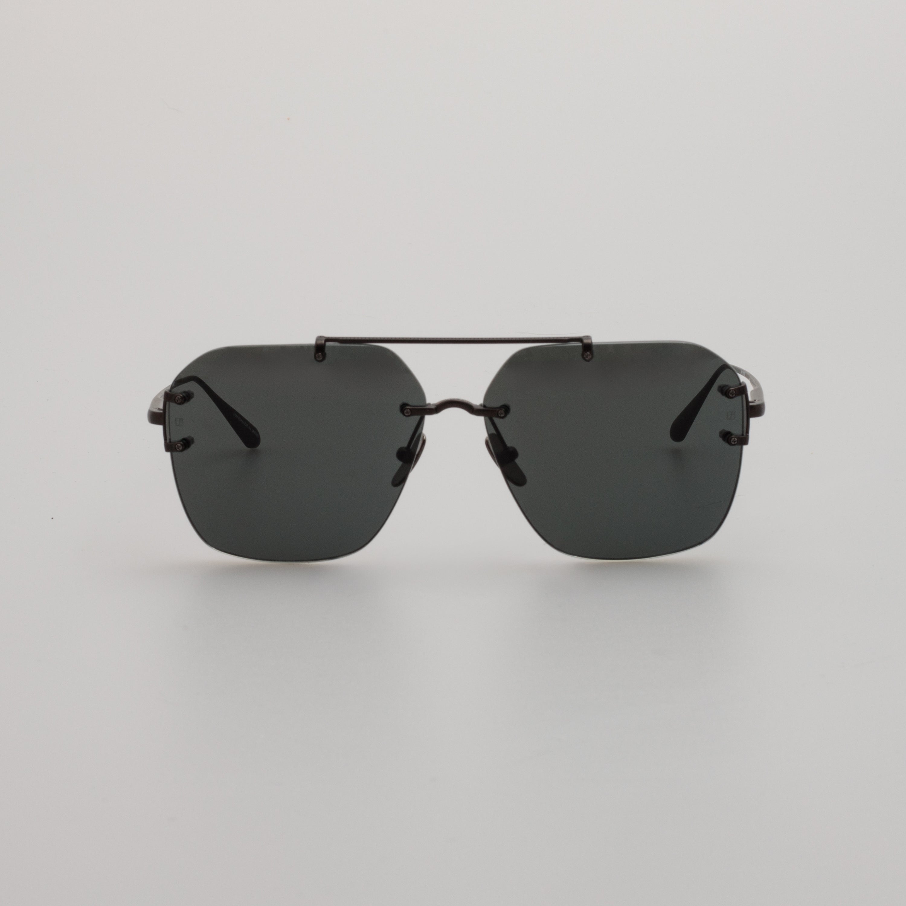 Reyner Sunglasses in Black and Matt Nickel