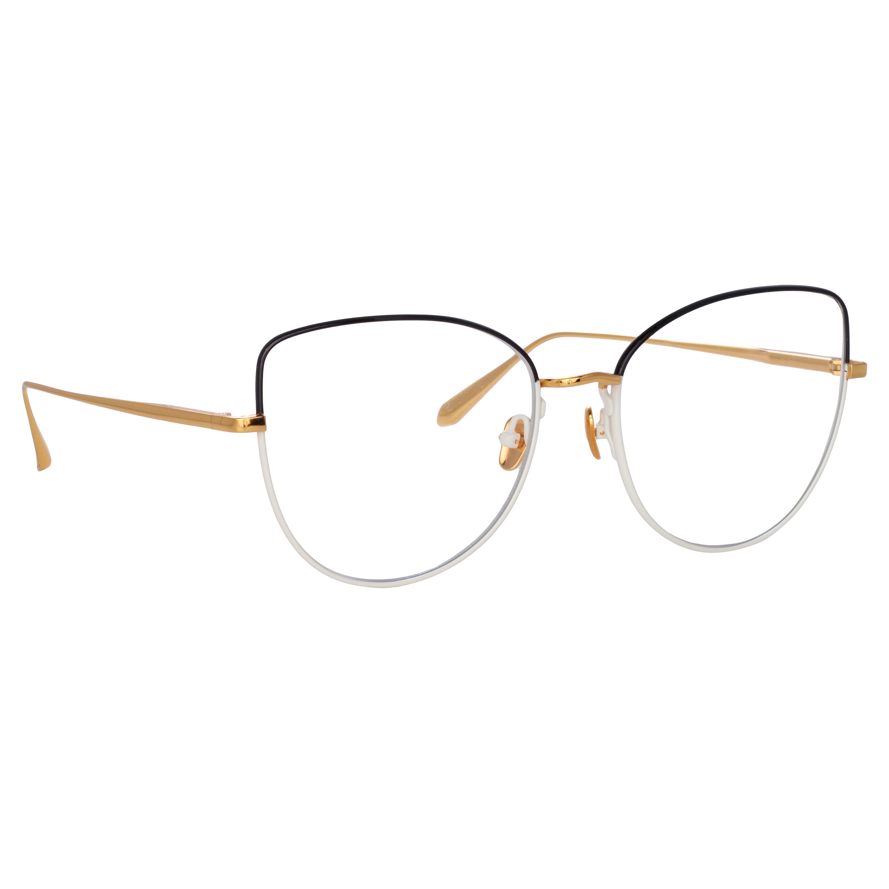 Eloise Optical Frame in Black and Yellow Gold