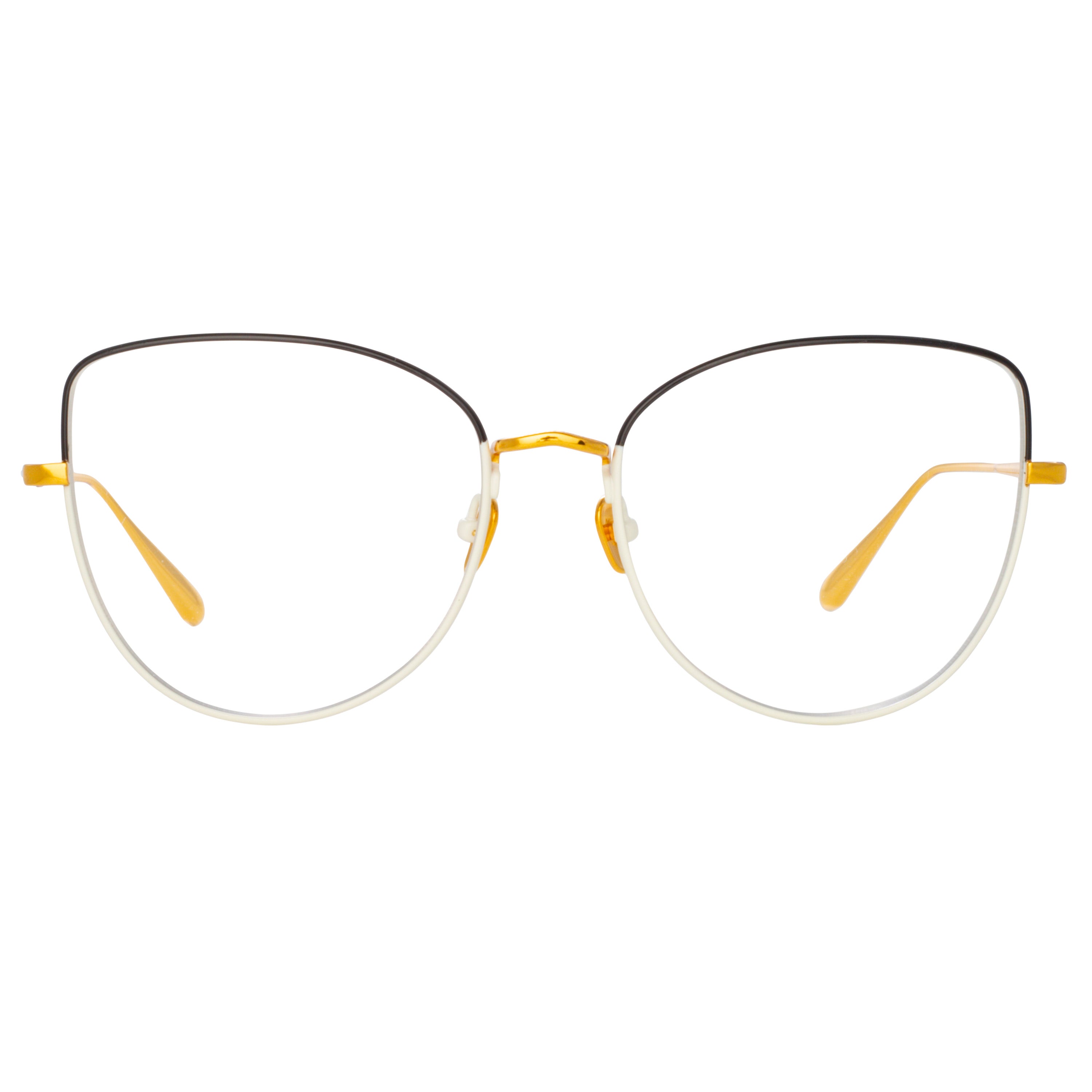 Eloise Optical Frame in Black and Yellow Gold