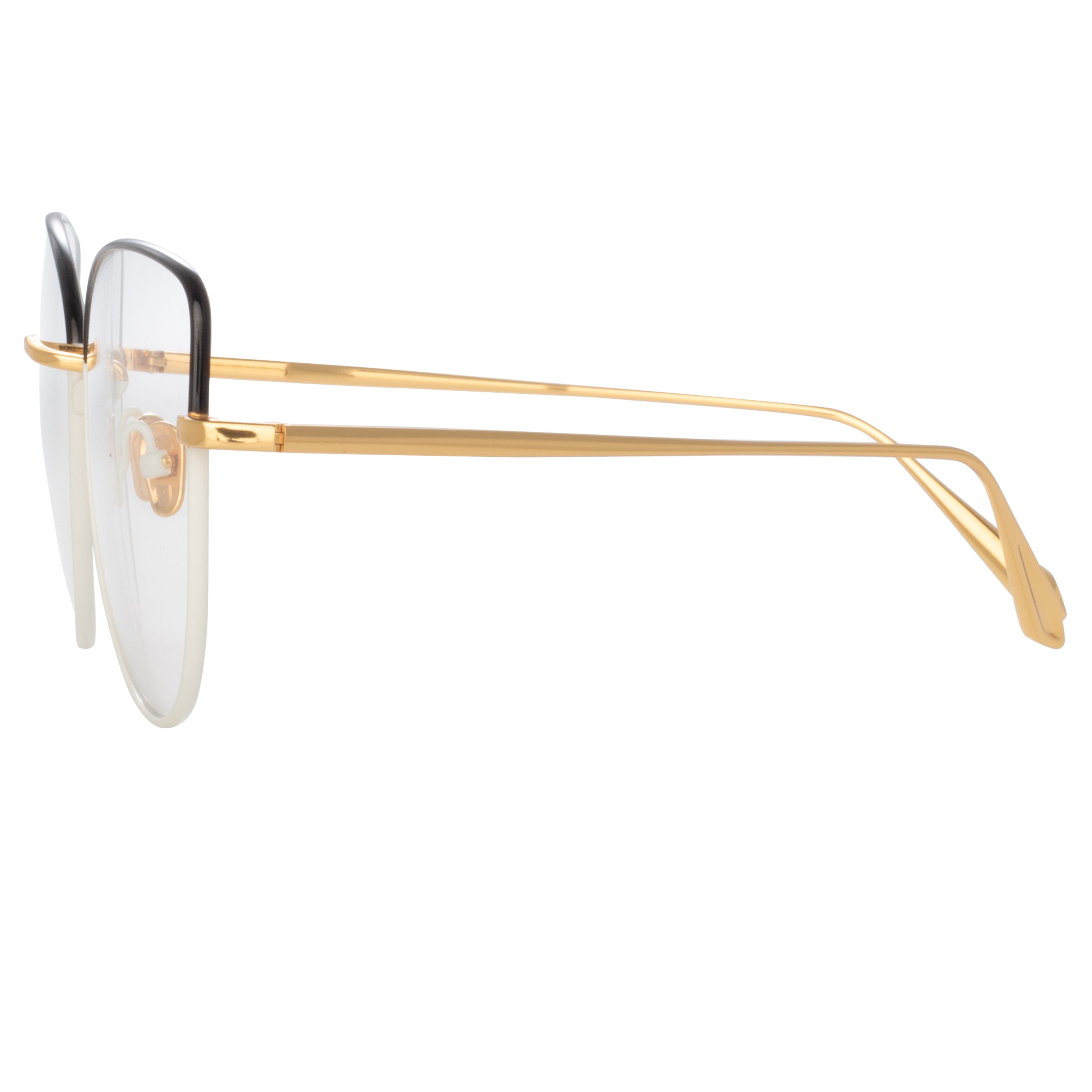 Eloise Optical Frame in Black and Yellow Gold
